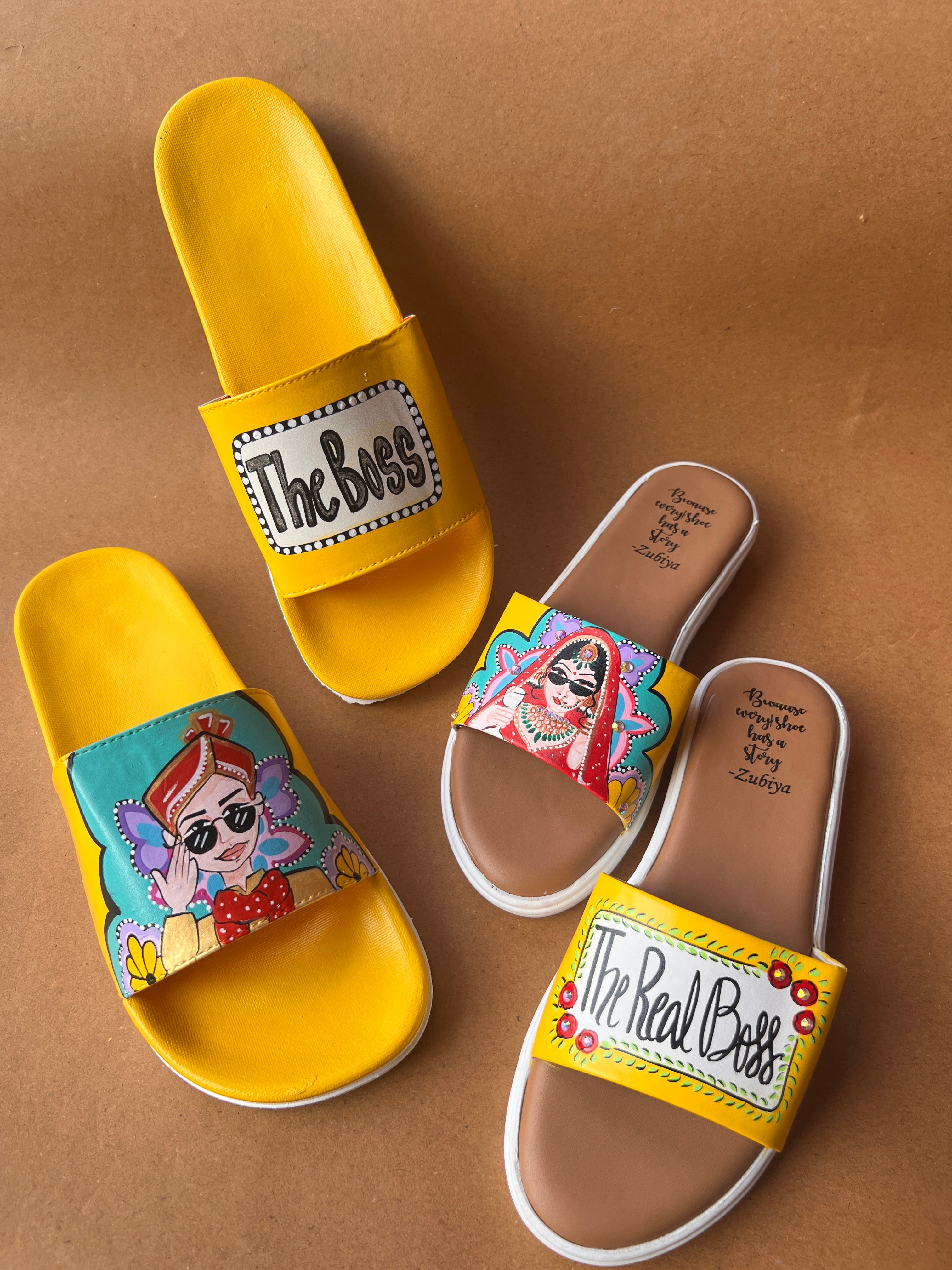 Yellow Swag Couple Flats Combo