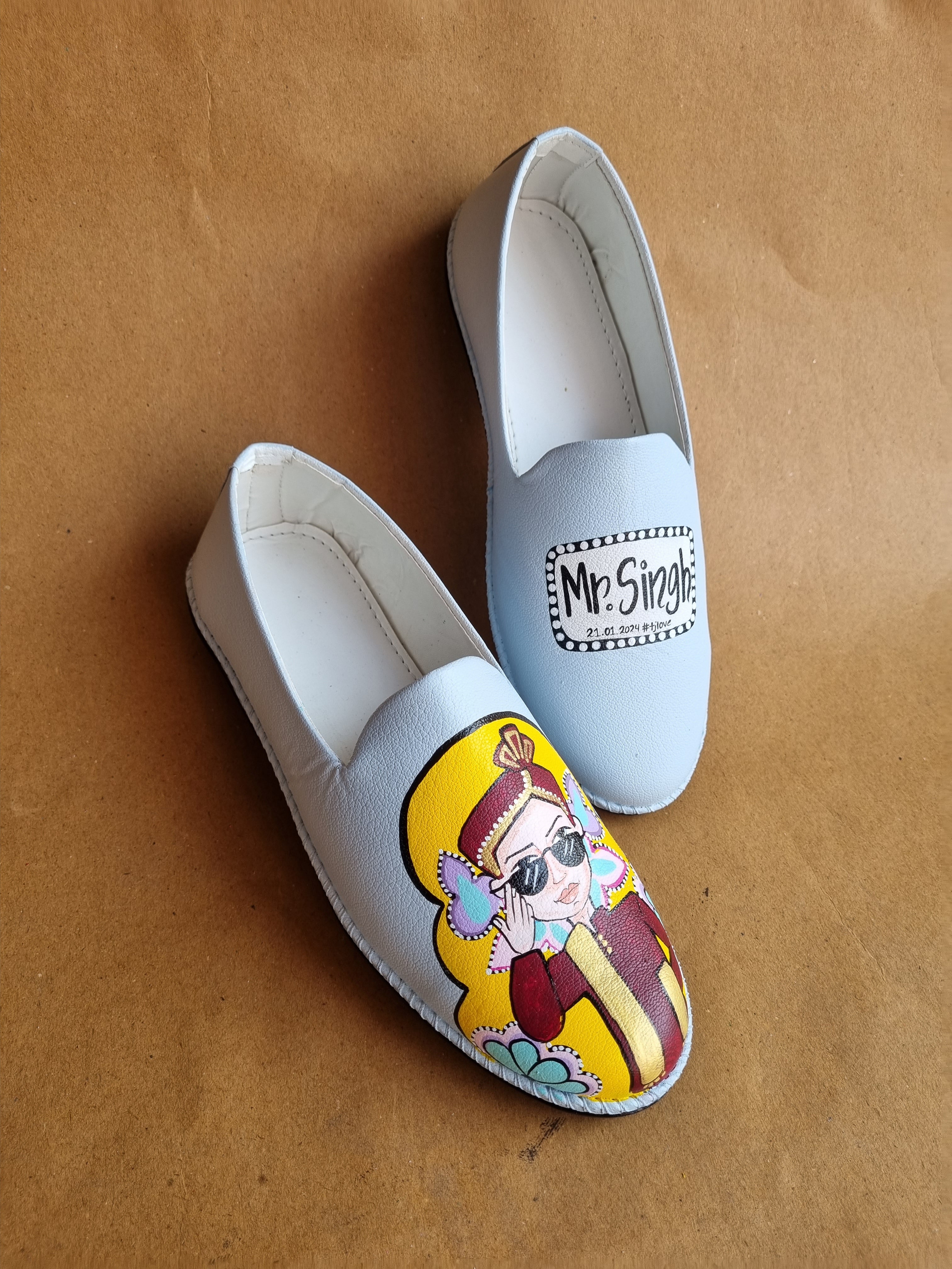 Powder blue dulha mojris