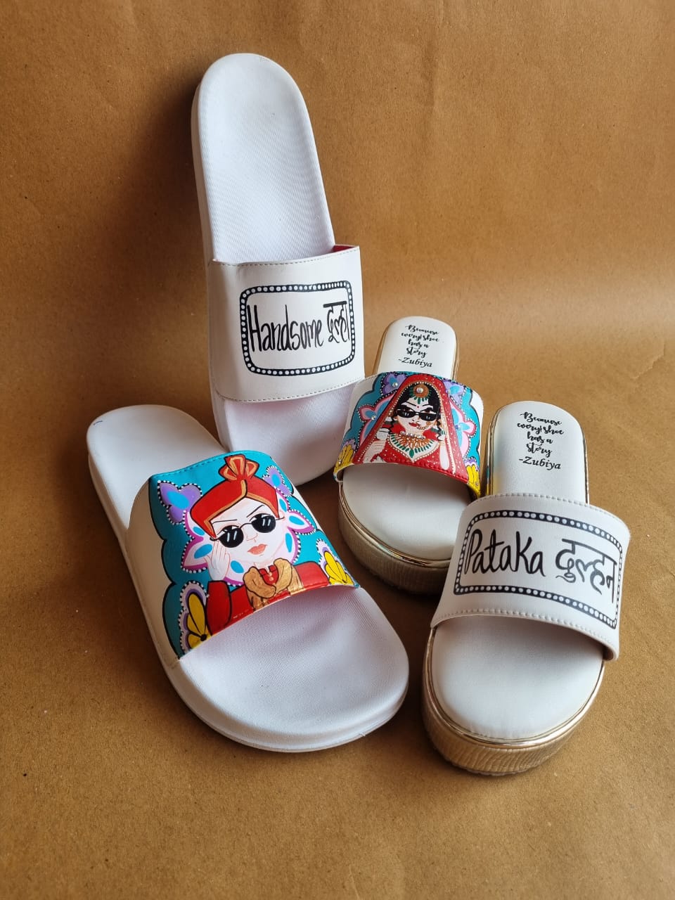 White Slider and wedges couple Combo