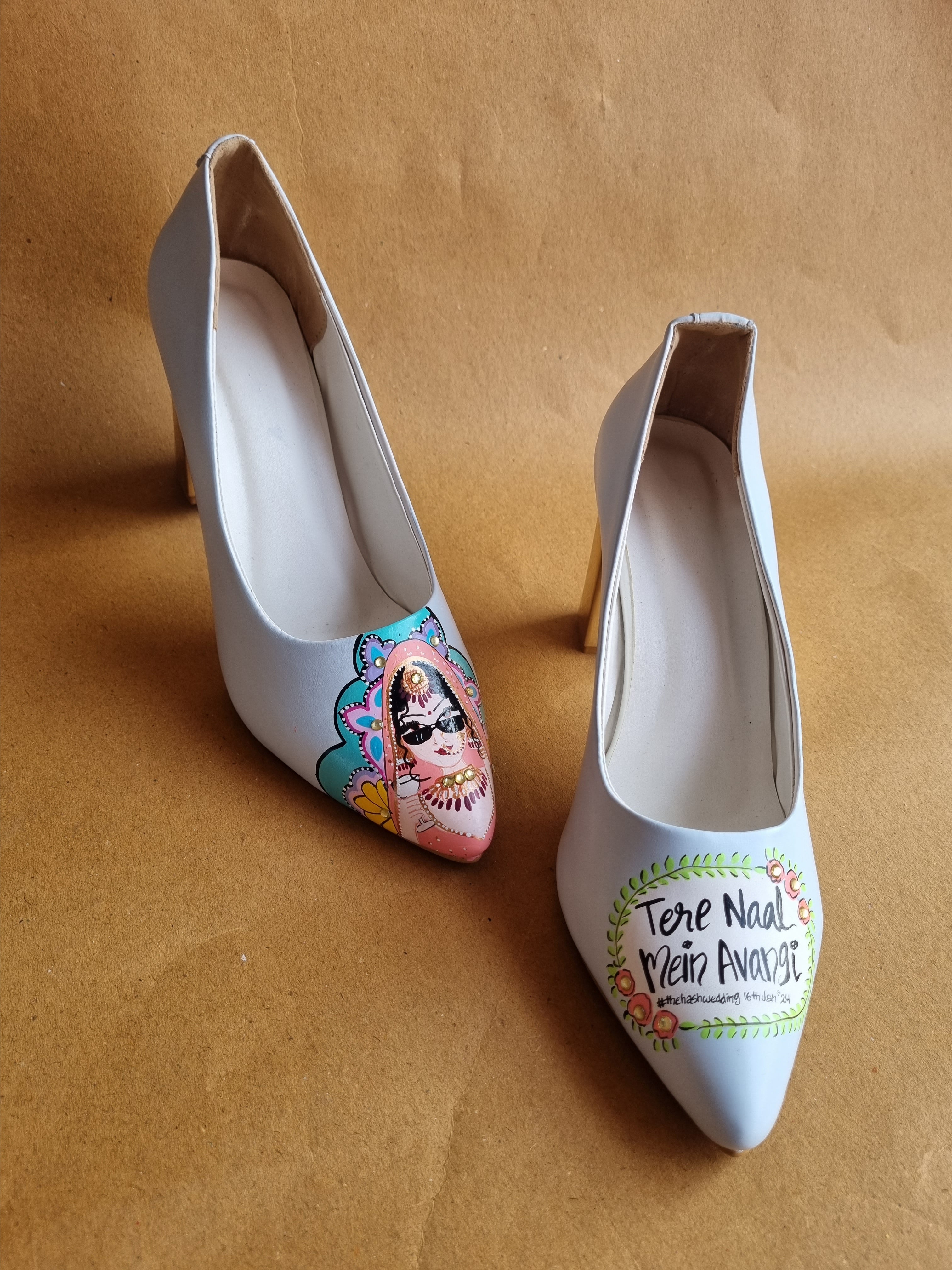 Powder blue MOJRI- block heel couple combo