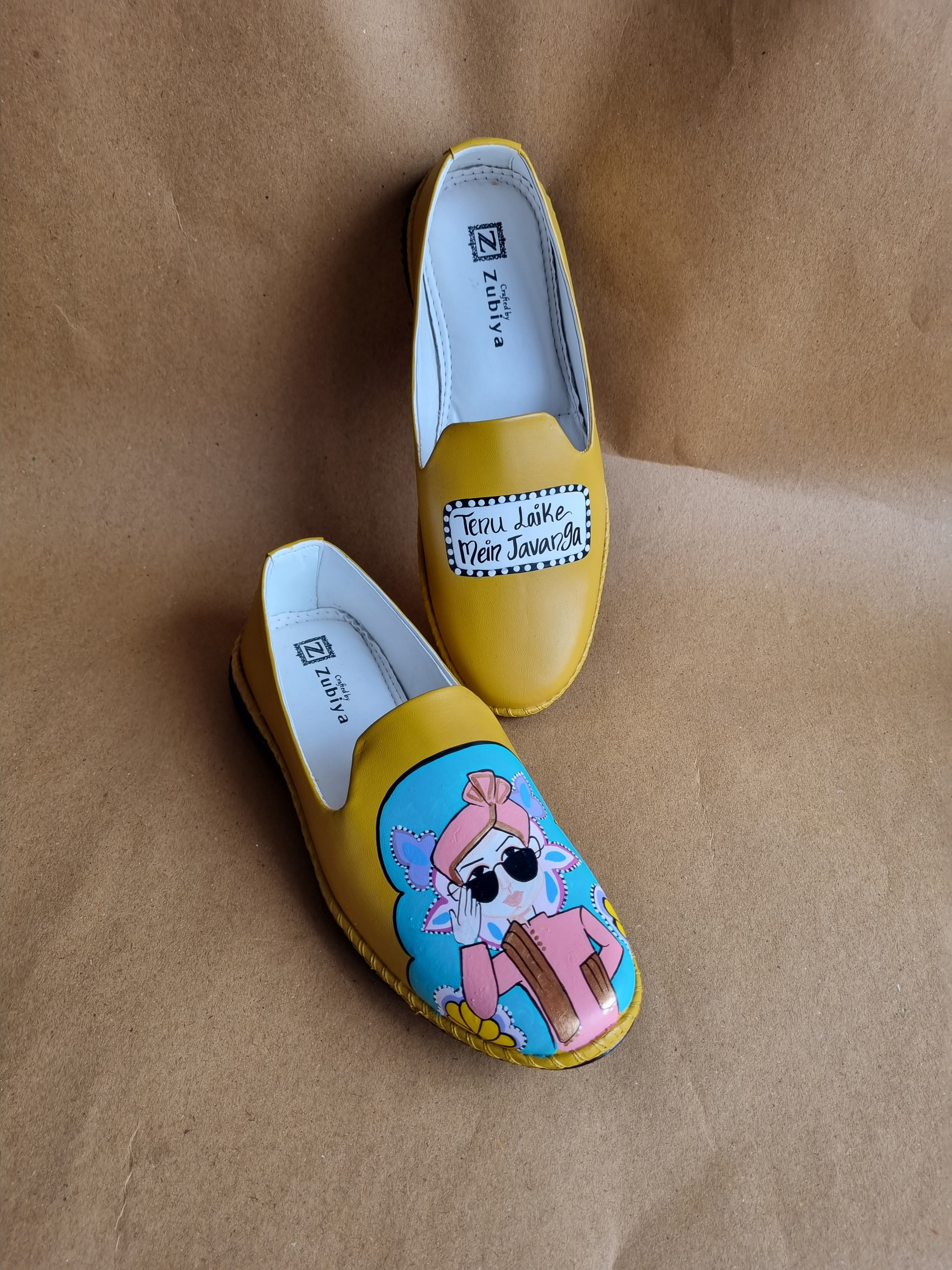 Mustard mojri -3.5 pencil heel swag couple combo