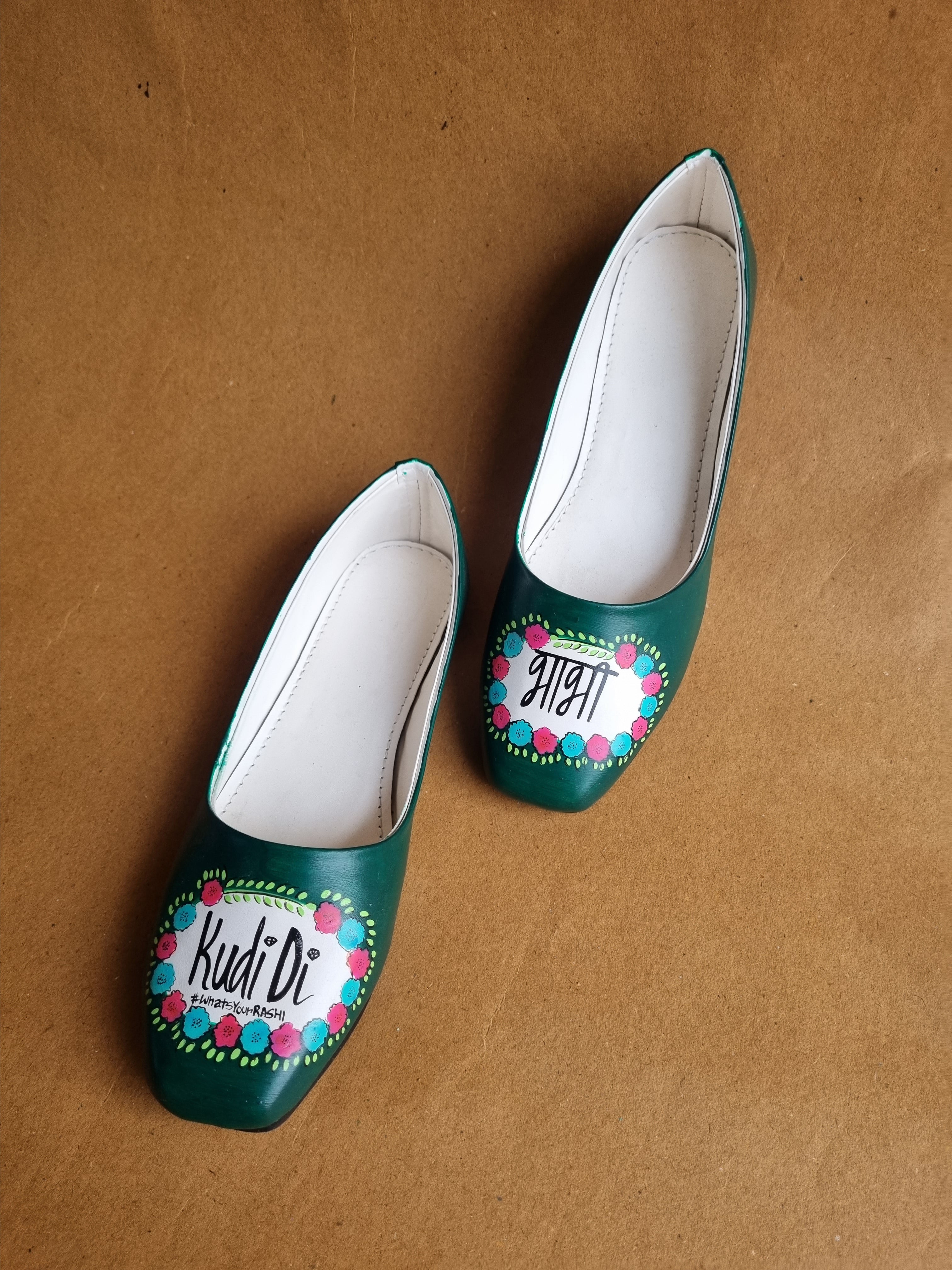 Emerald green round toe Jutti