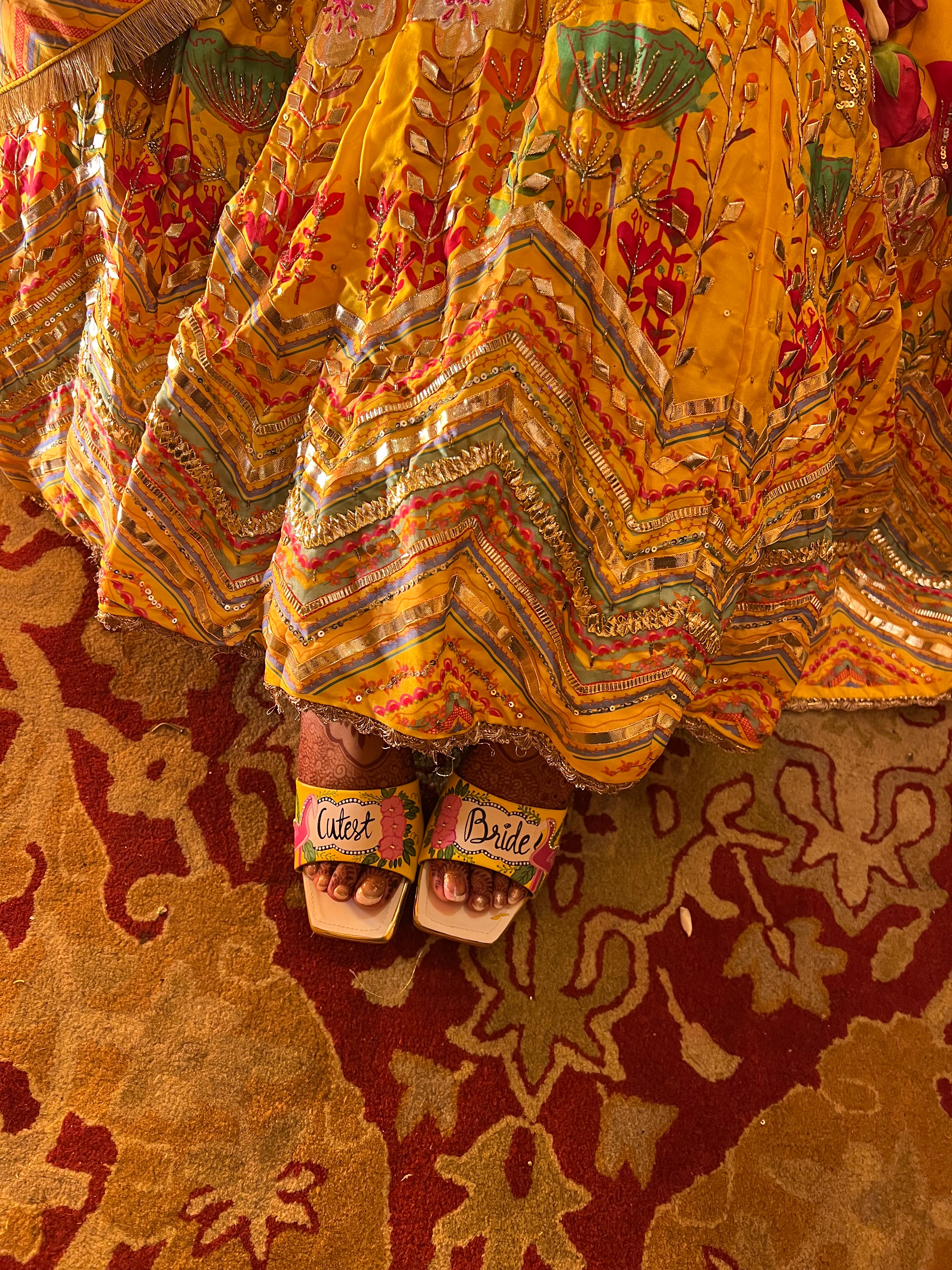 flamingo yellow boss bride