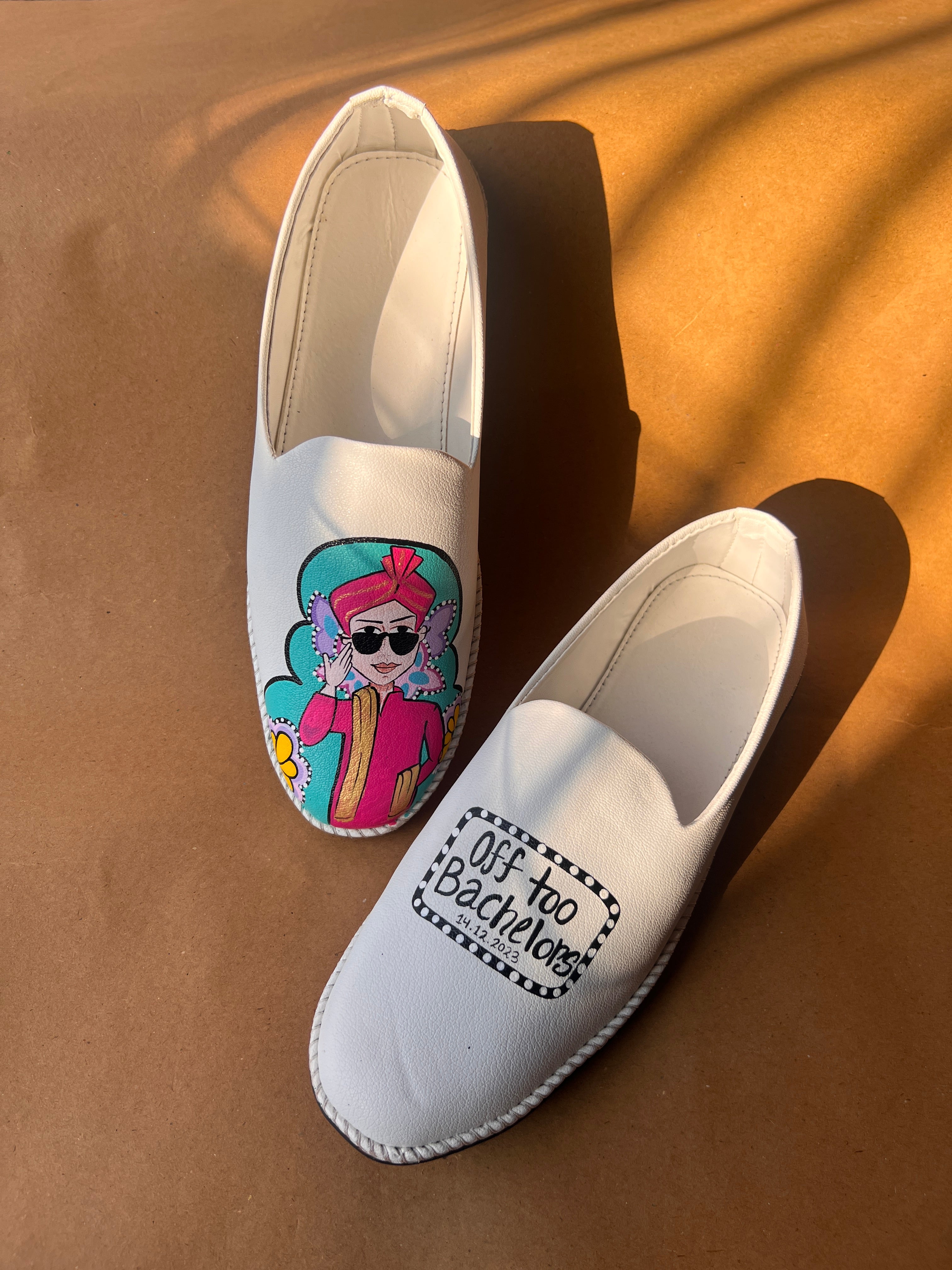 White men’s Mojris - 3 inch wedges couple combo