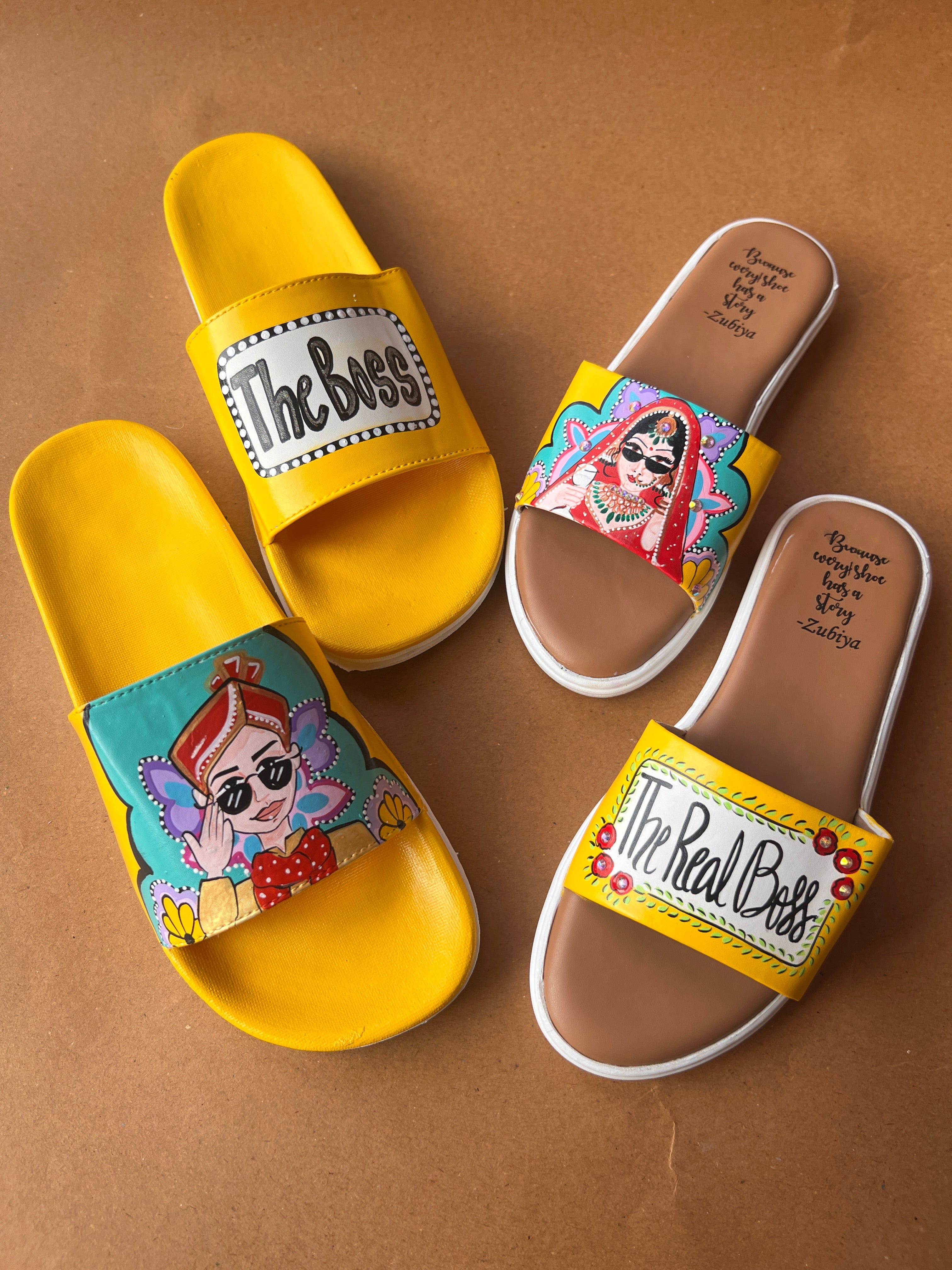 Yellow Swag Couple Flats Combo