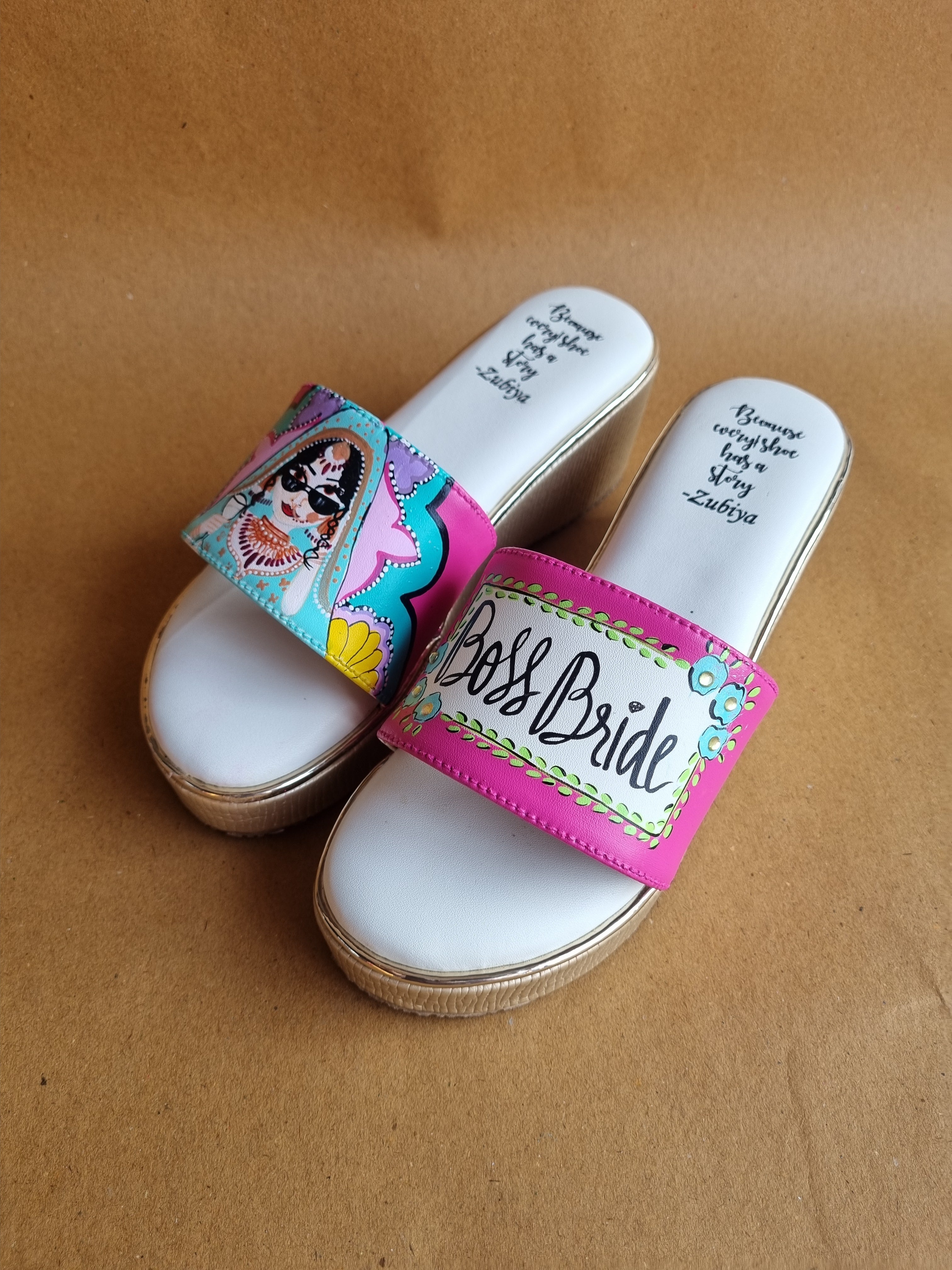 3 inch hot pink golden wedges swag dulhan heels