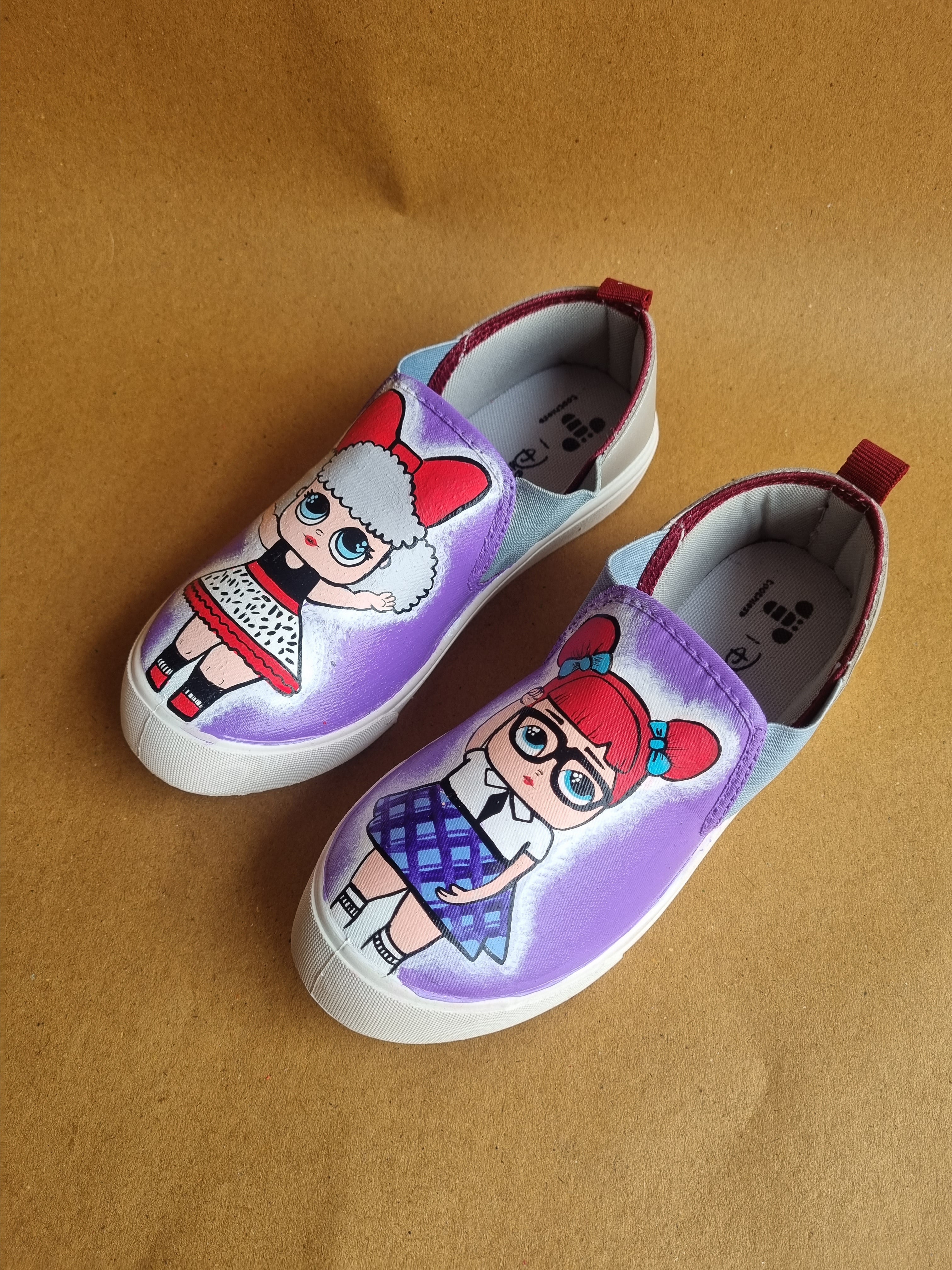 lol dolls lavender Slip-Ons