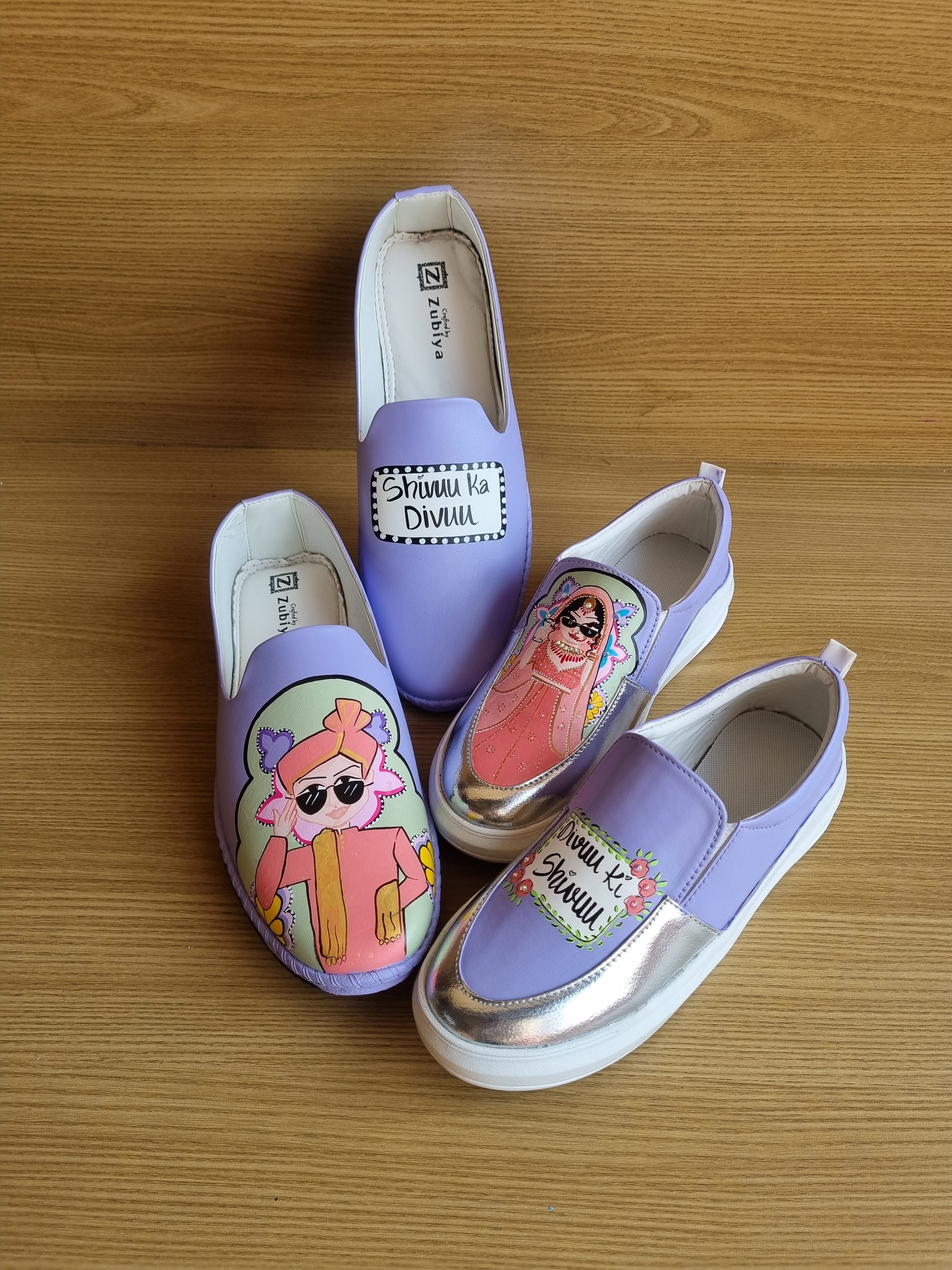 Lavender mojri- sneakers couple Combo