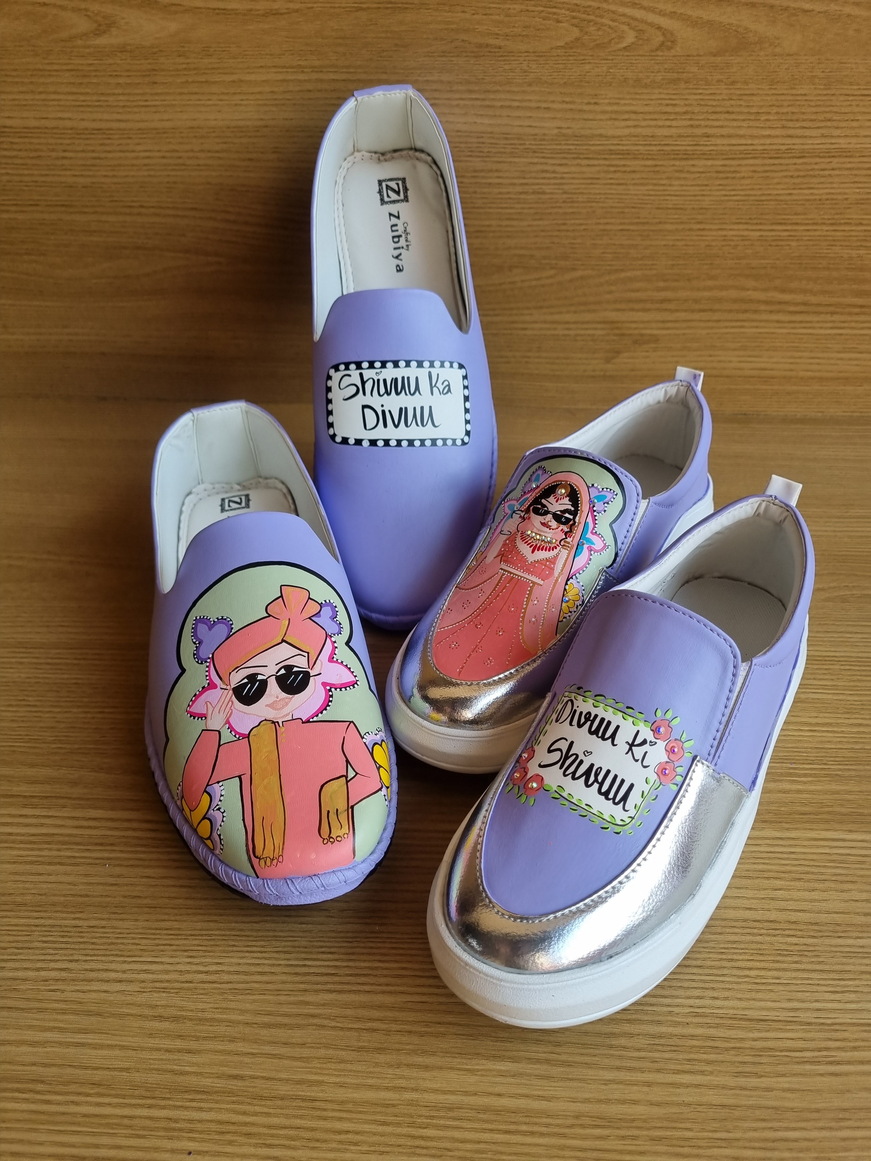 Lavender mojri- sneakers couple Combo