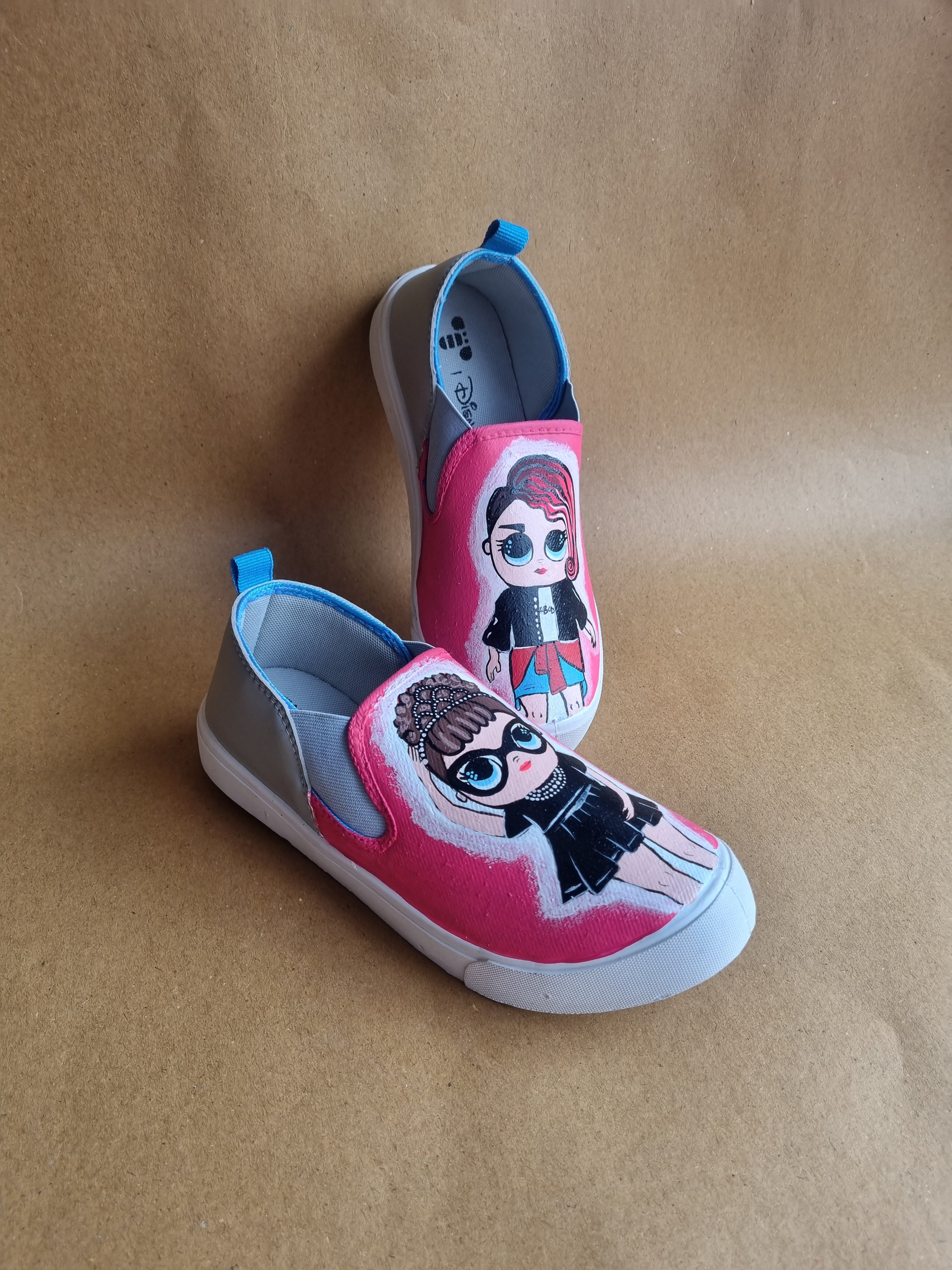 lol dolls pink Slip-Ons