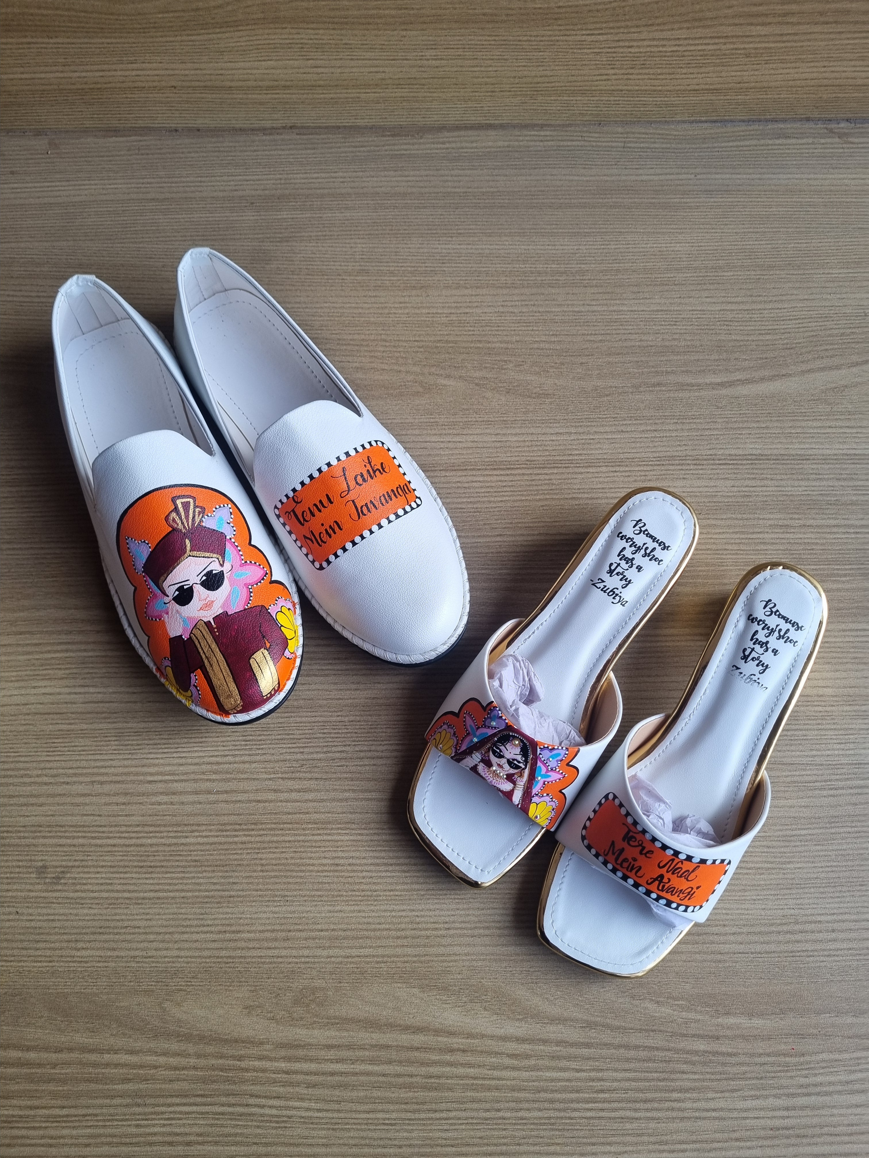 White orange swag couple combo