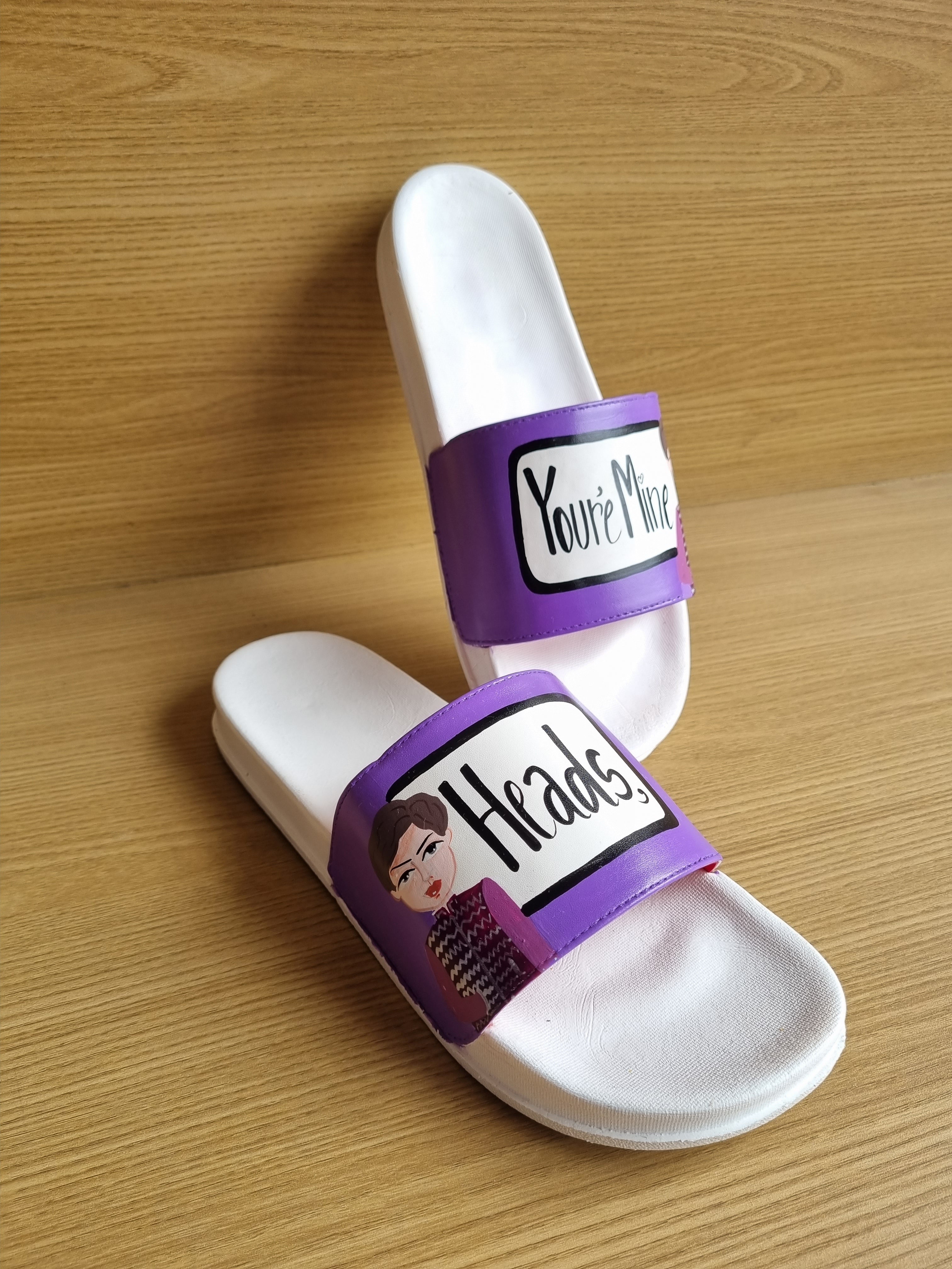 Heads- tails purple couple combo