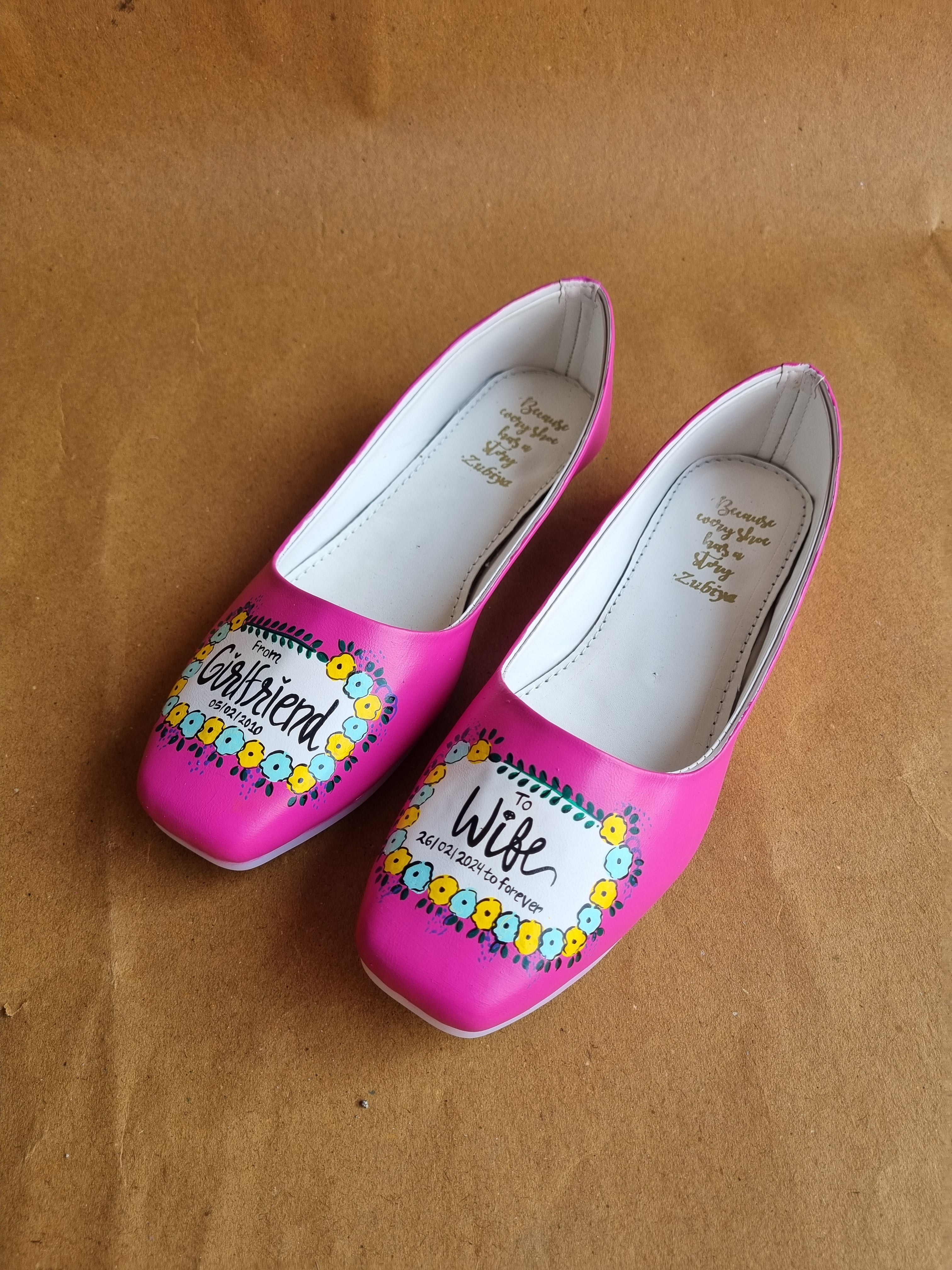 Hot pink round toe Jutti