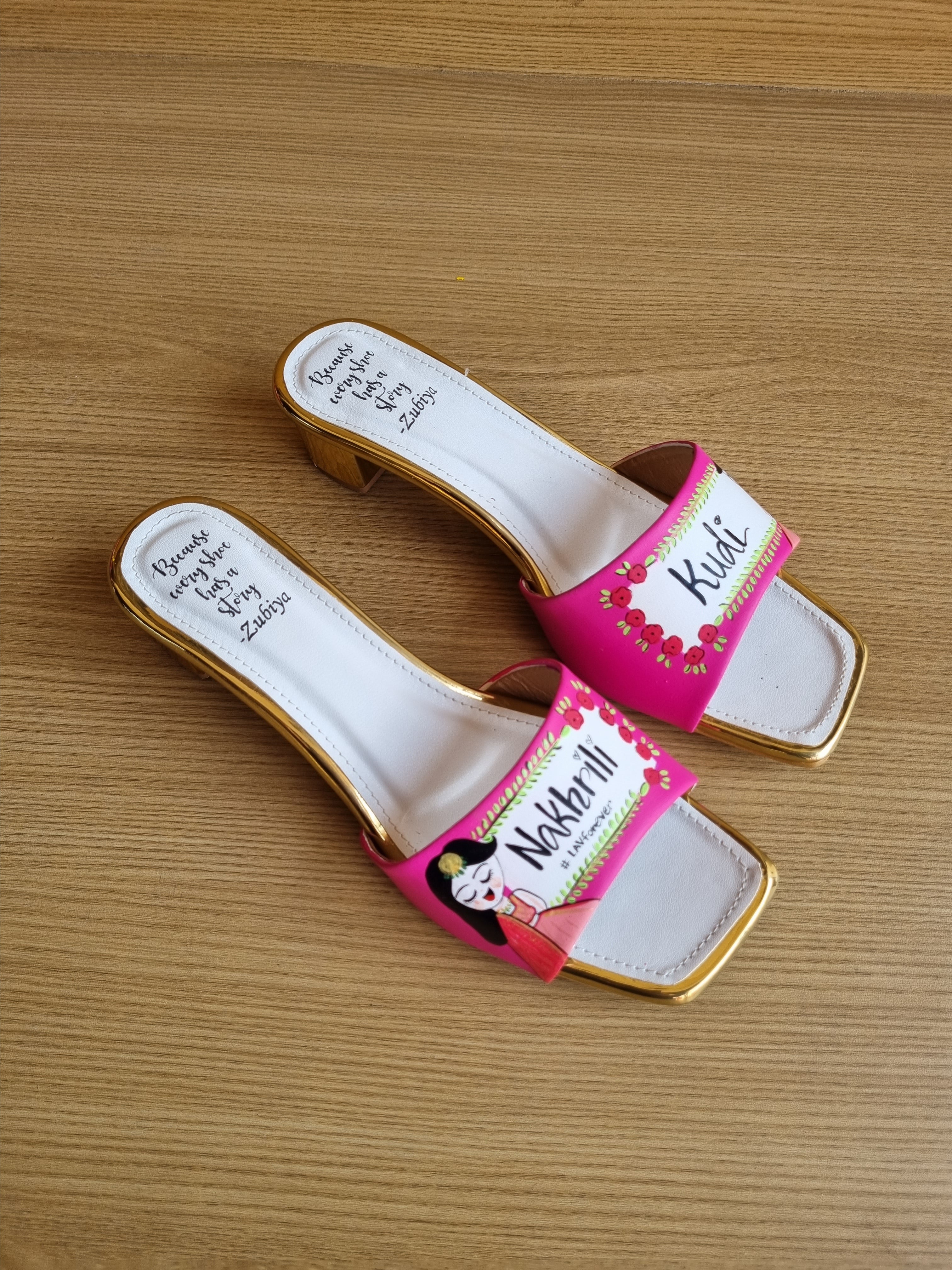 Hot pink pampered munda-nakrili kudi swag couple combo