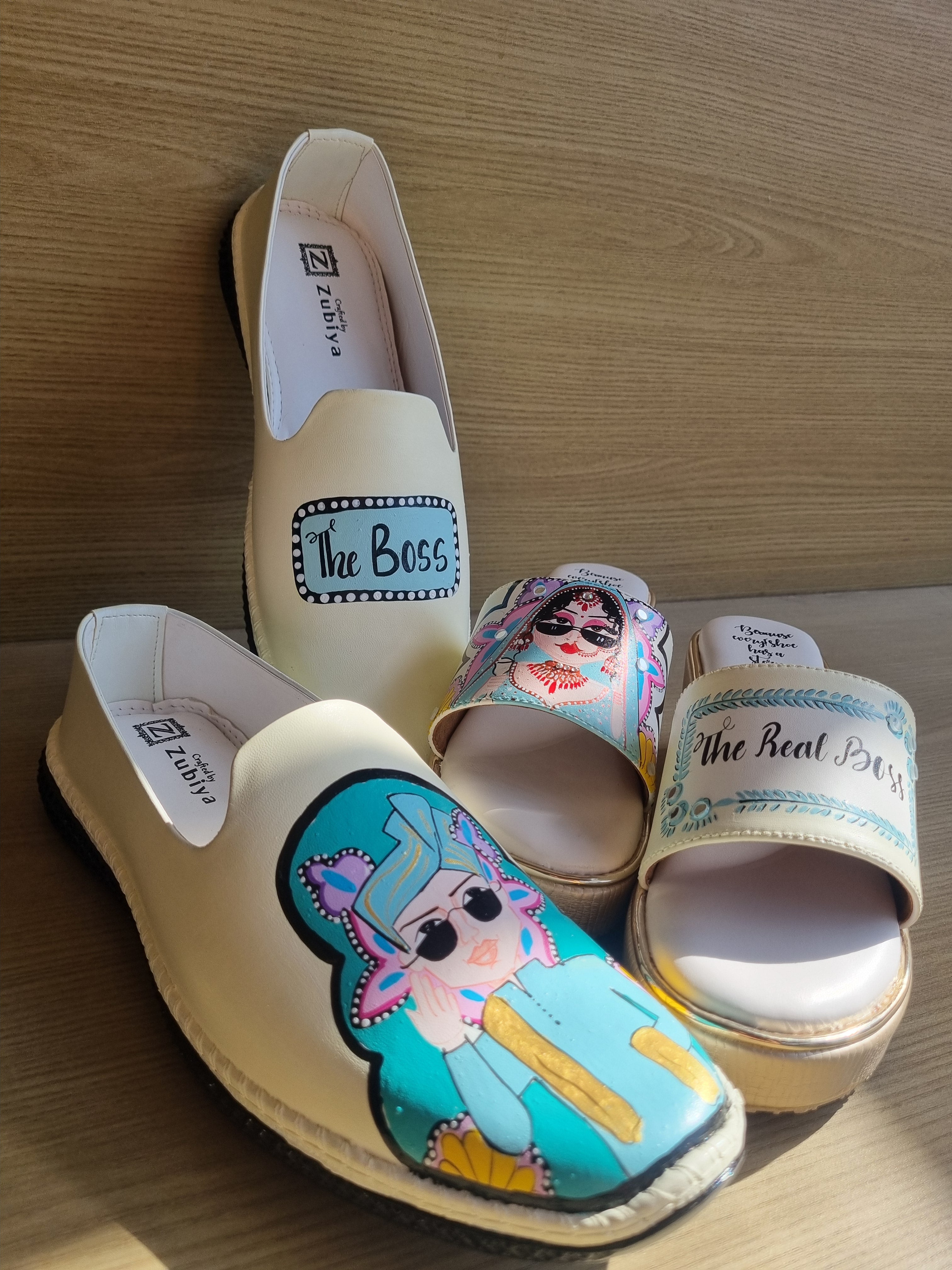 Lime yellow  men’s Mojris - 3 inch wedges couple combo