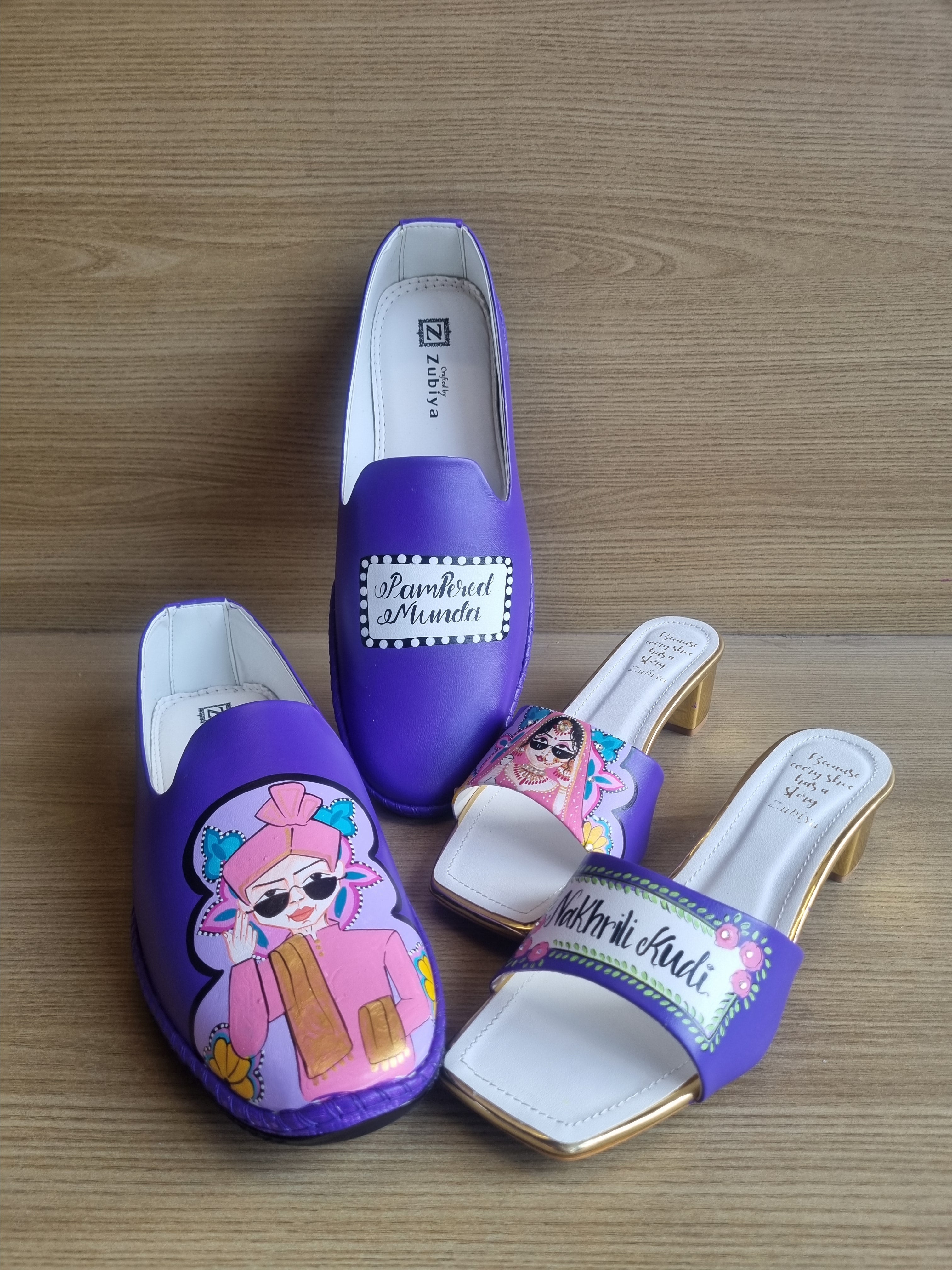 Bright purple swag-couple combo