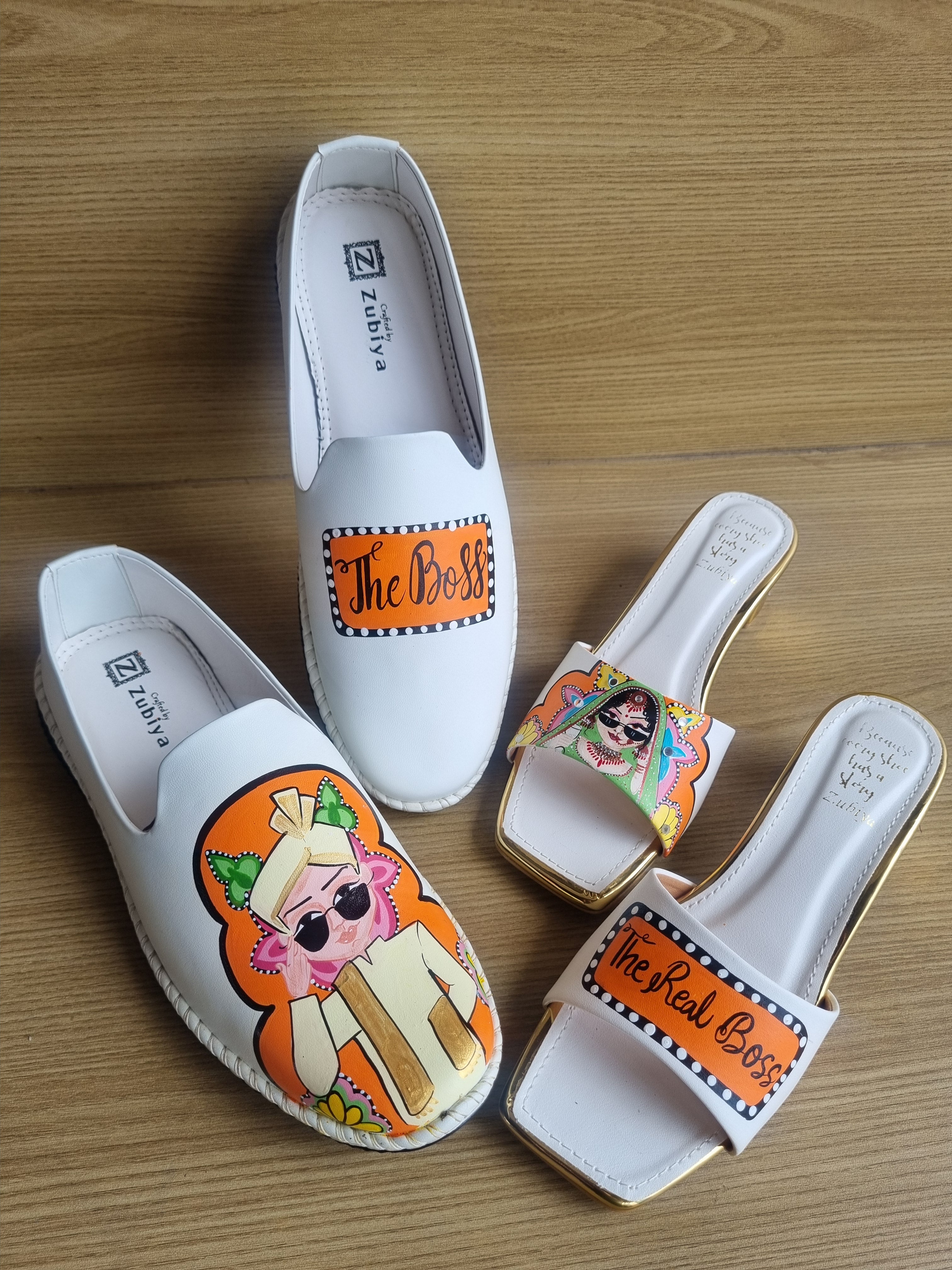 White - orangish yellow swag couple combo