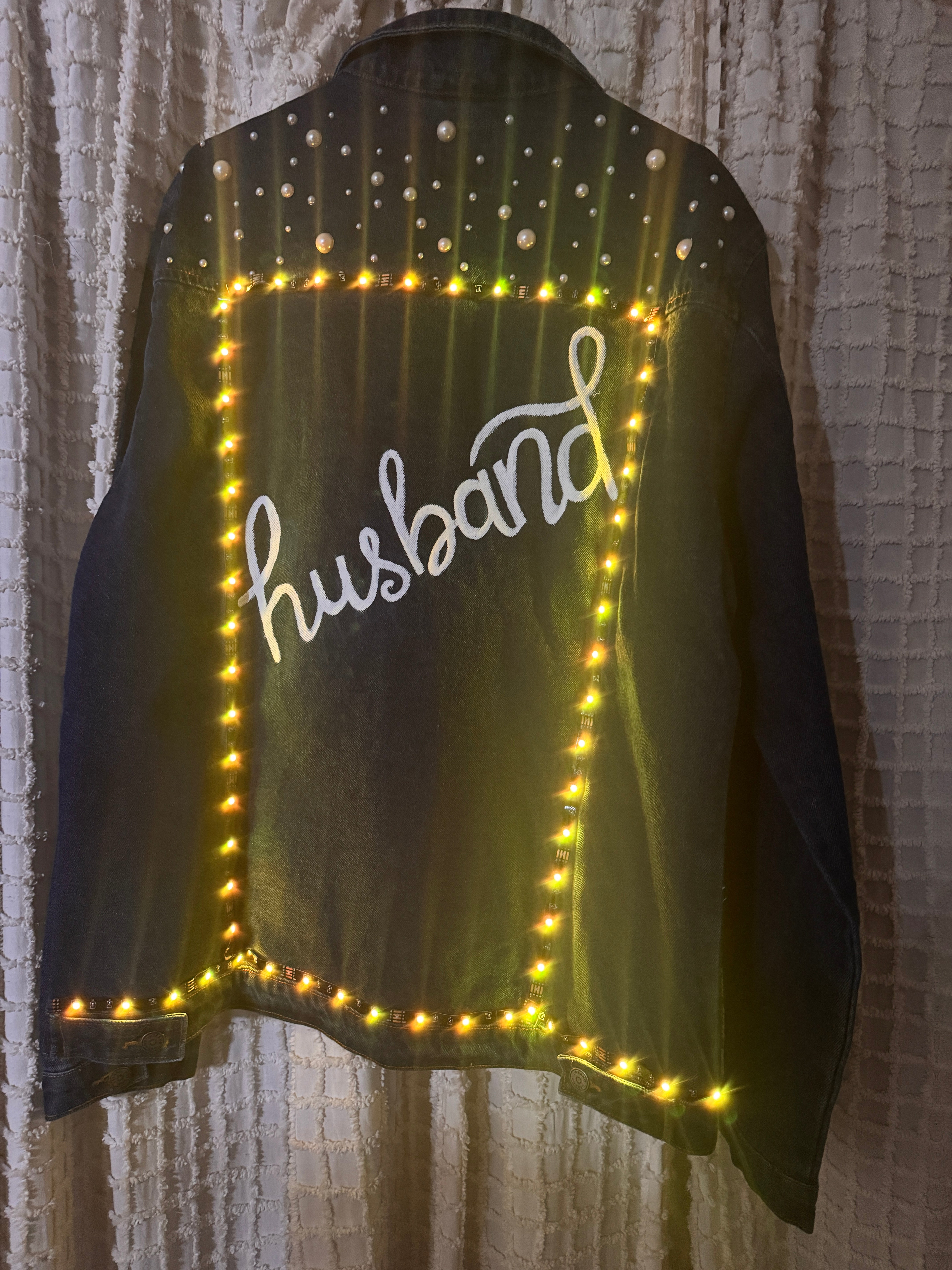 Husband Pearl Denim jacket with LED lights