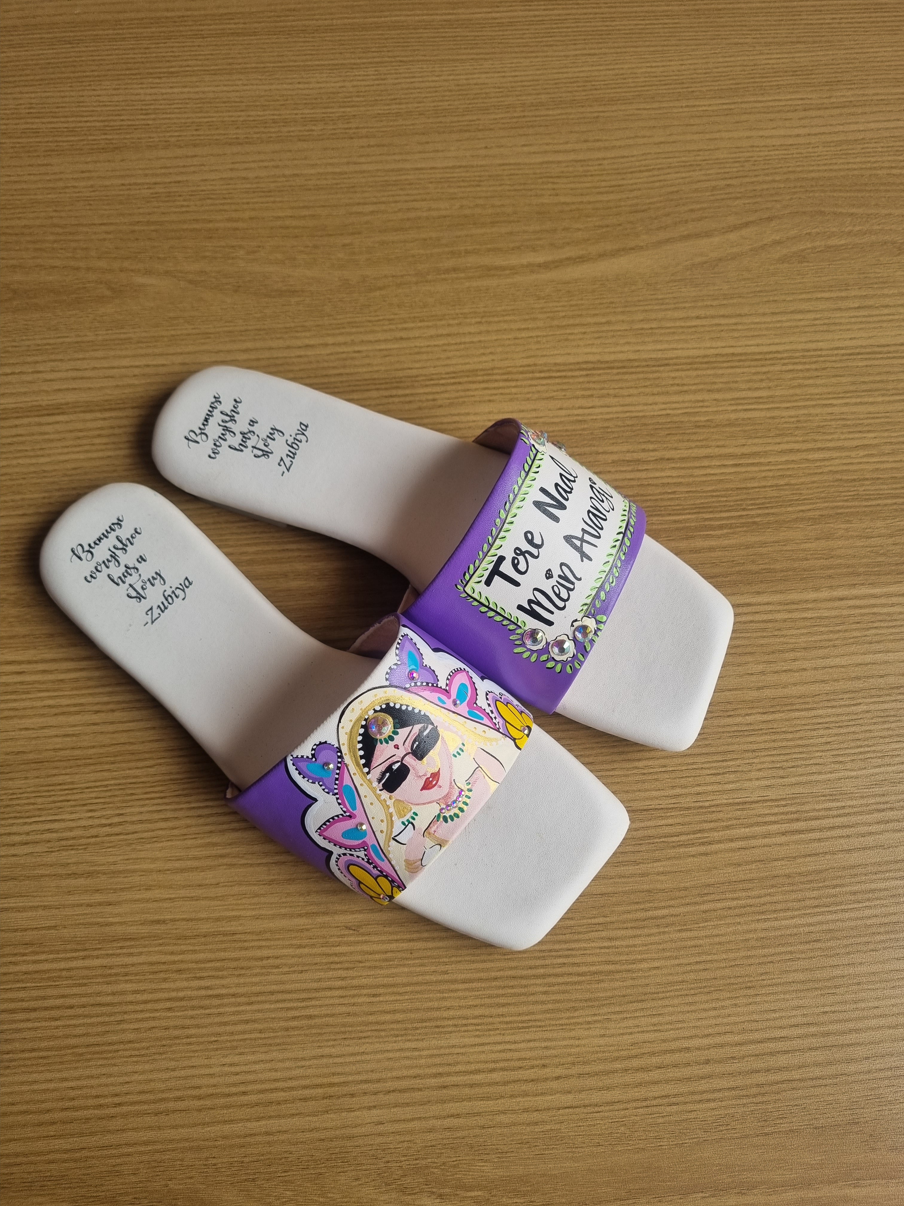 Bright purple flats swag combo