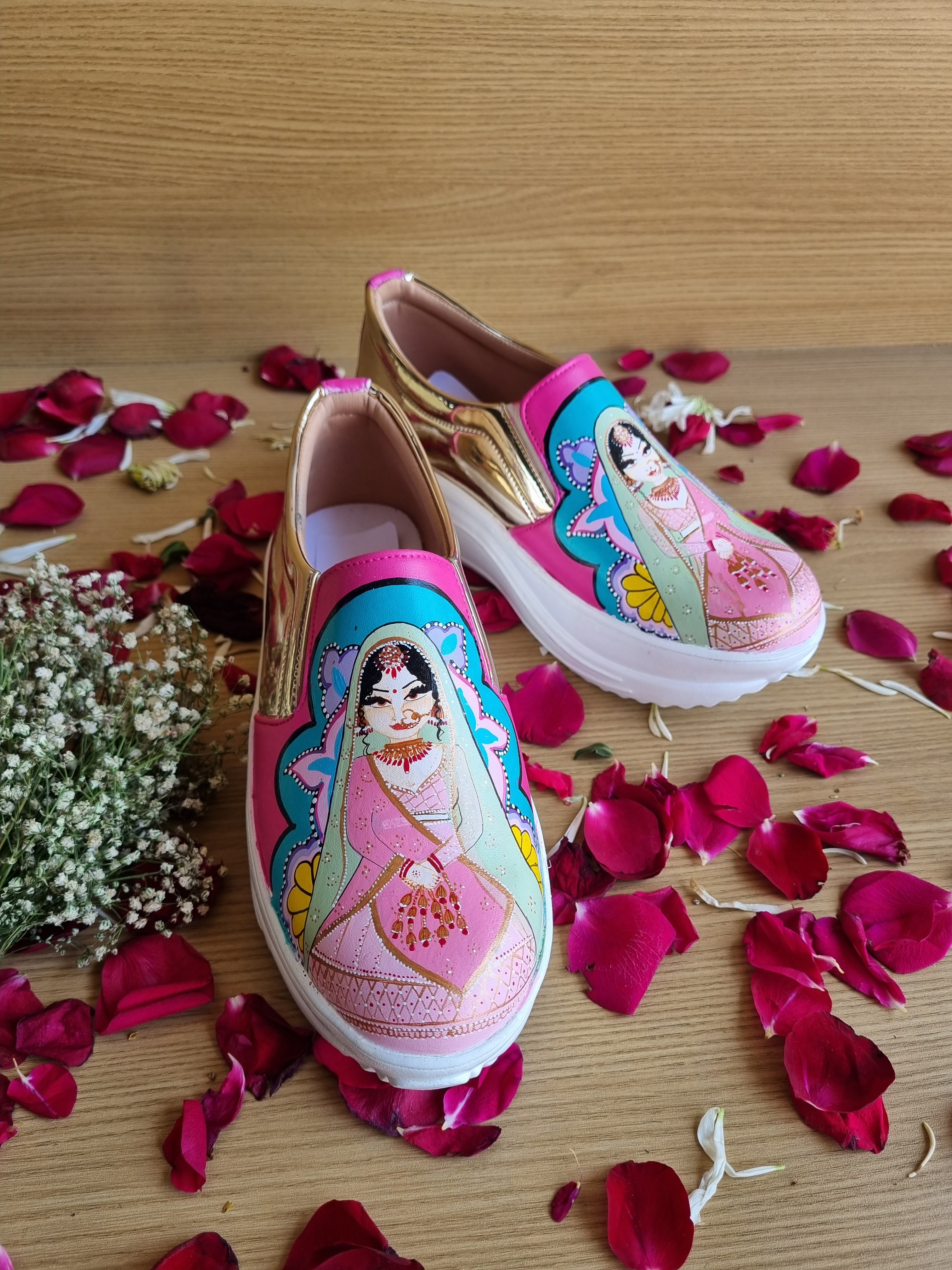 2 inch sneaker bridal heel