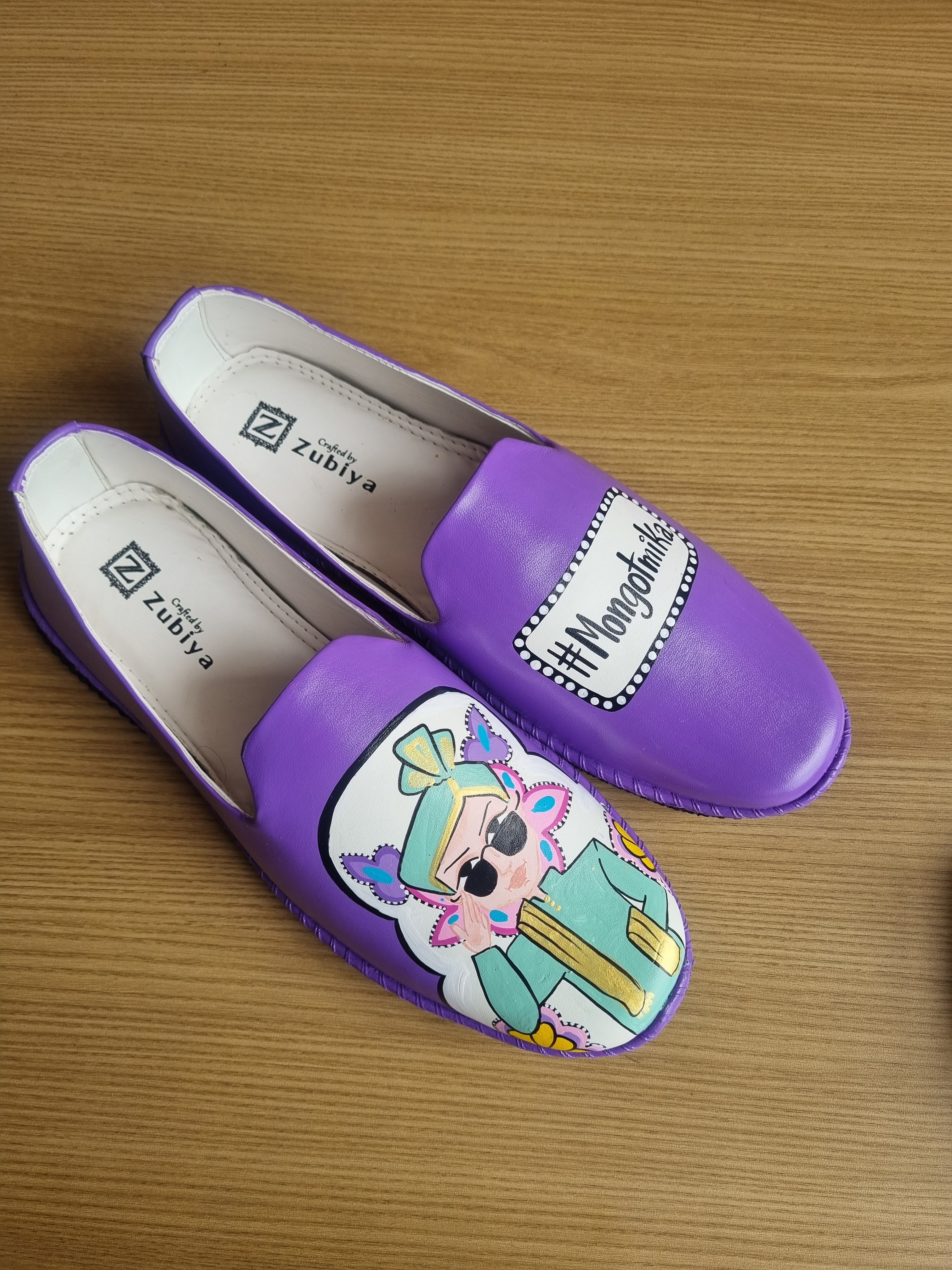 Bright purple flats swag combo