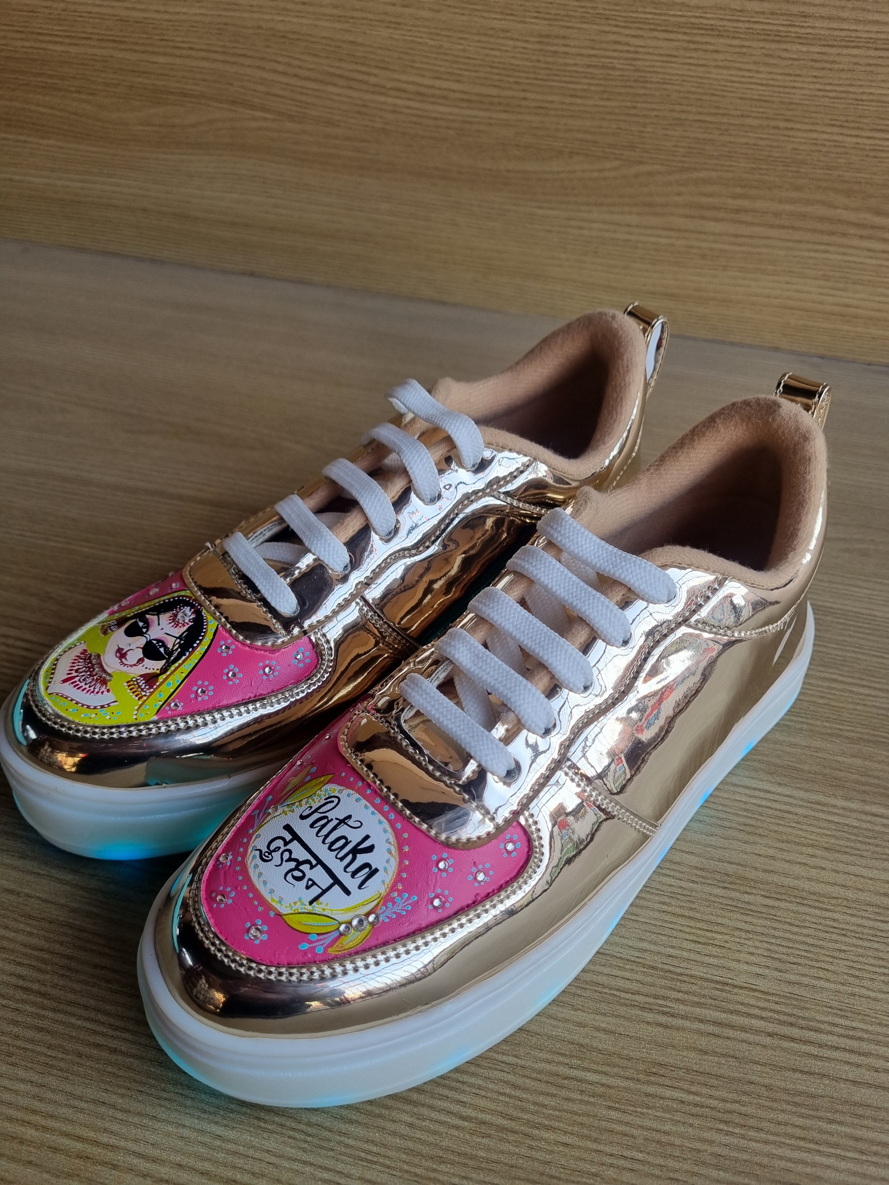 LED RECHARGEABLE GOLDEN BRIDAL  sneakers