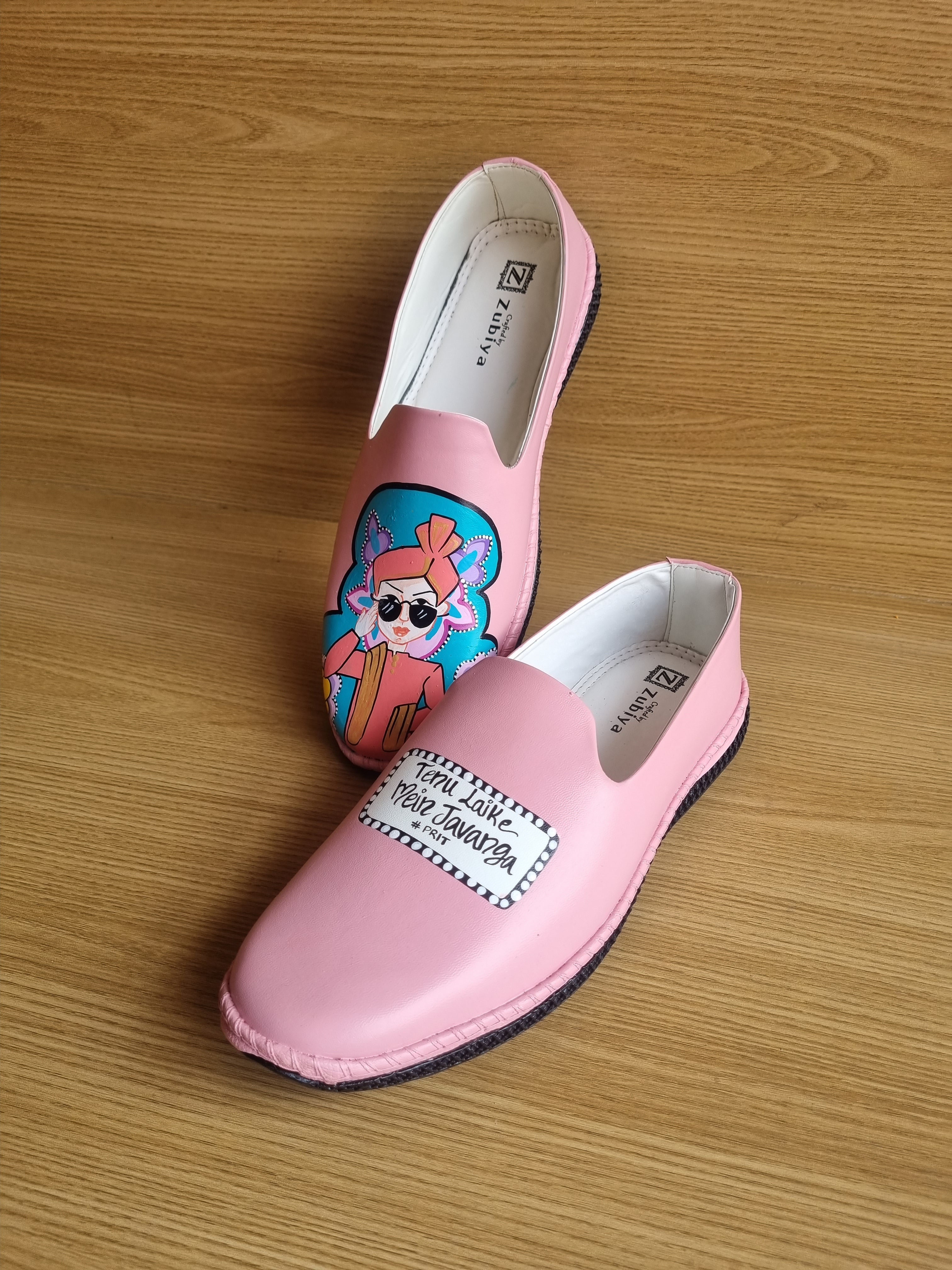 Pastel pink  dulha mojris