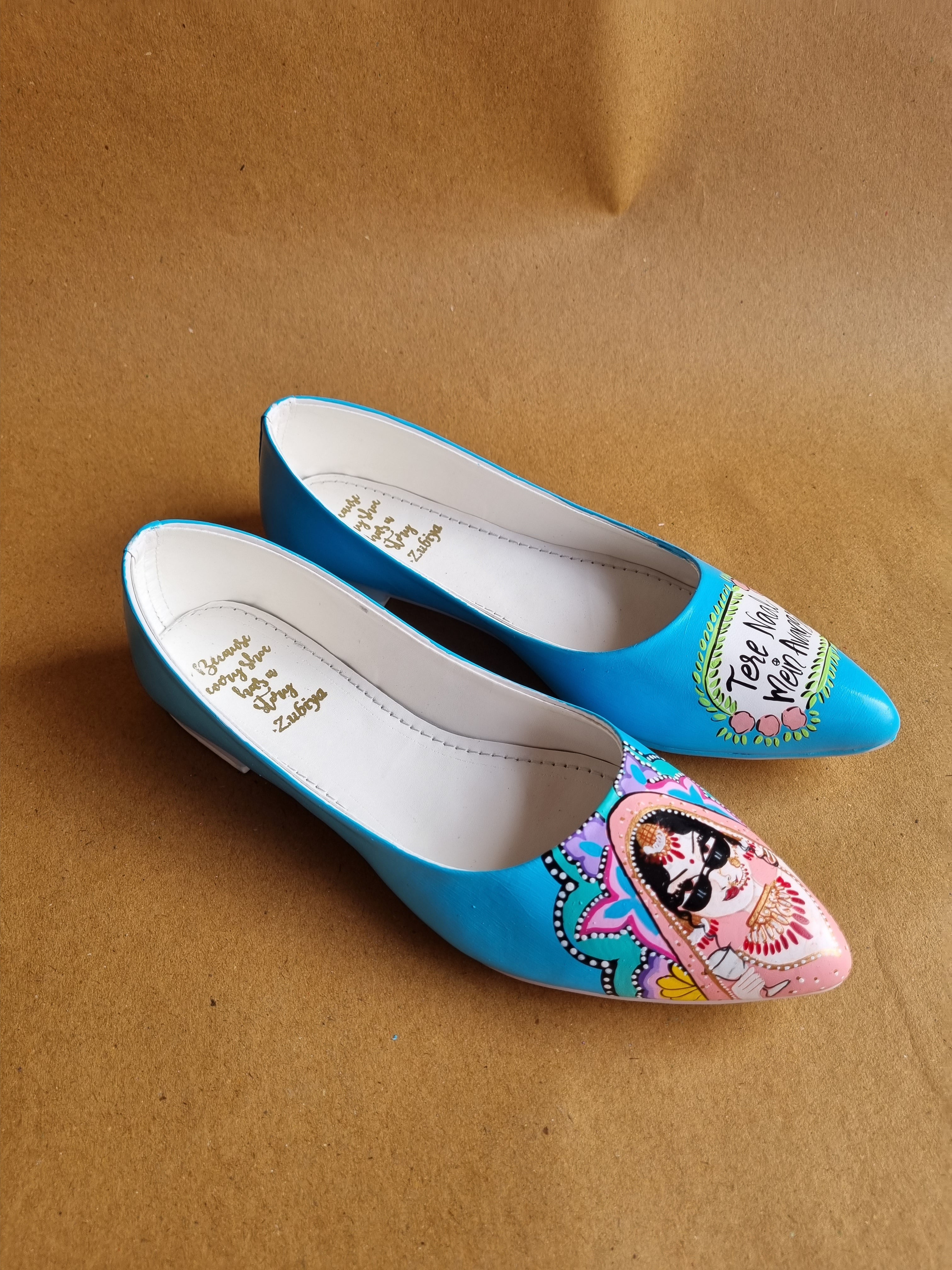 Aqua blue  dulhaniya sq. Toe  juttis