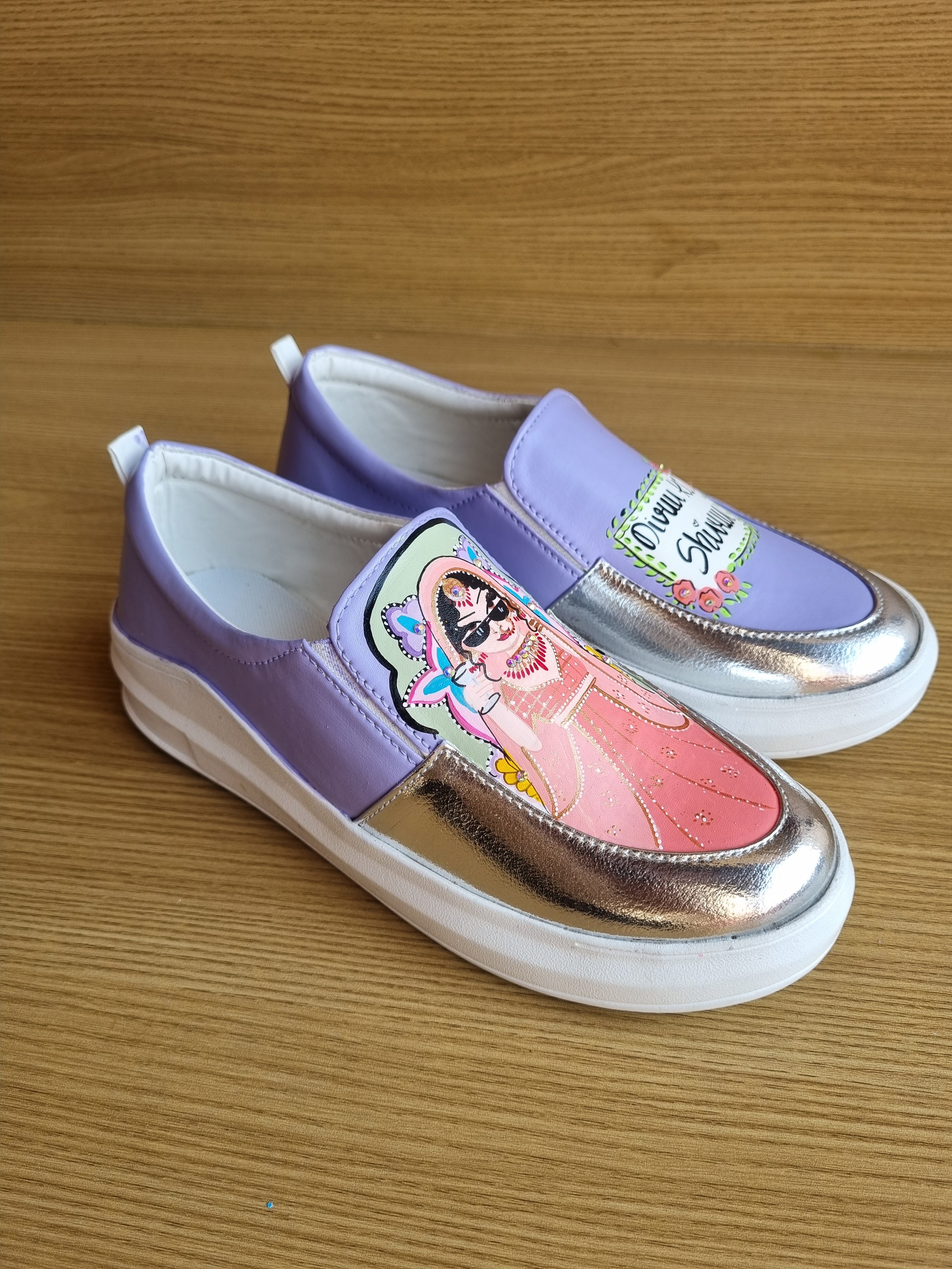 Lavender bride sneakers