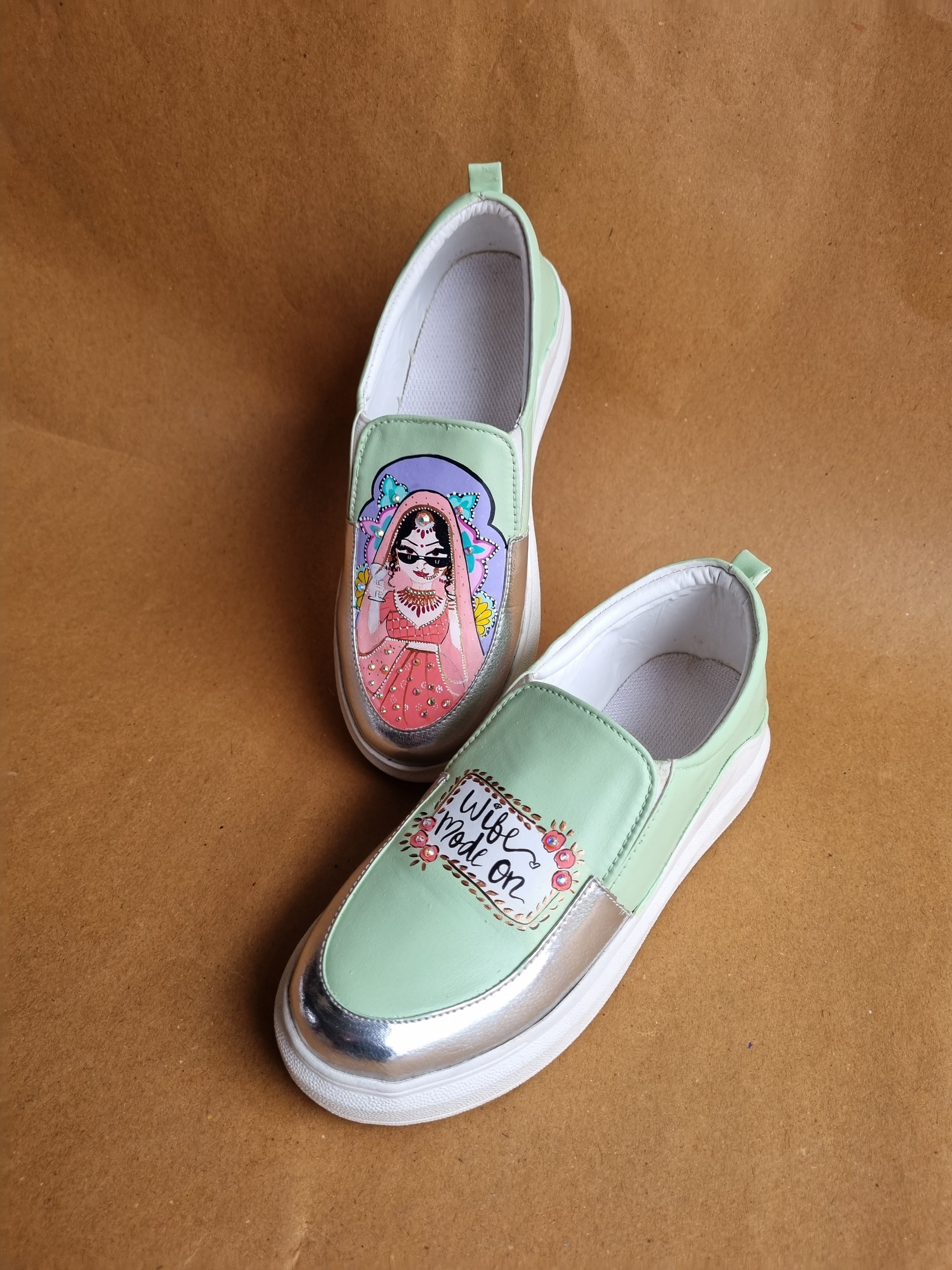 Pista green bride sneakers