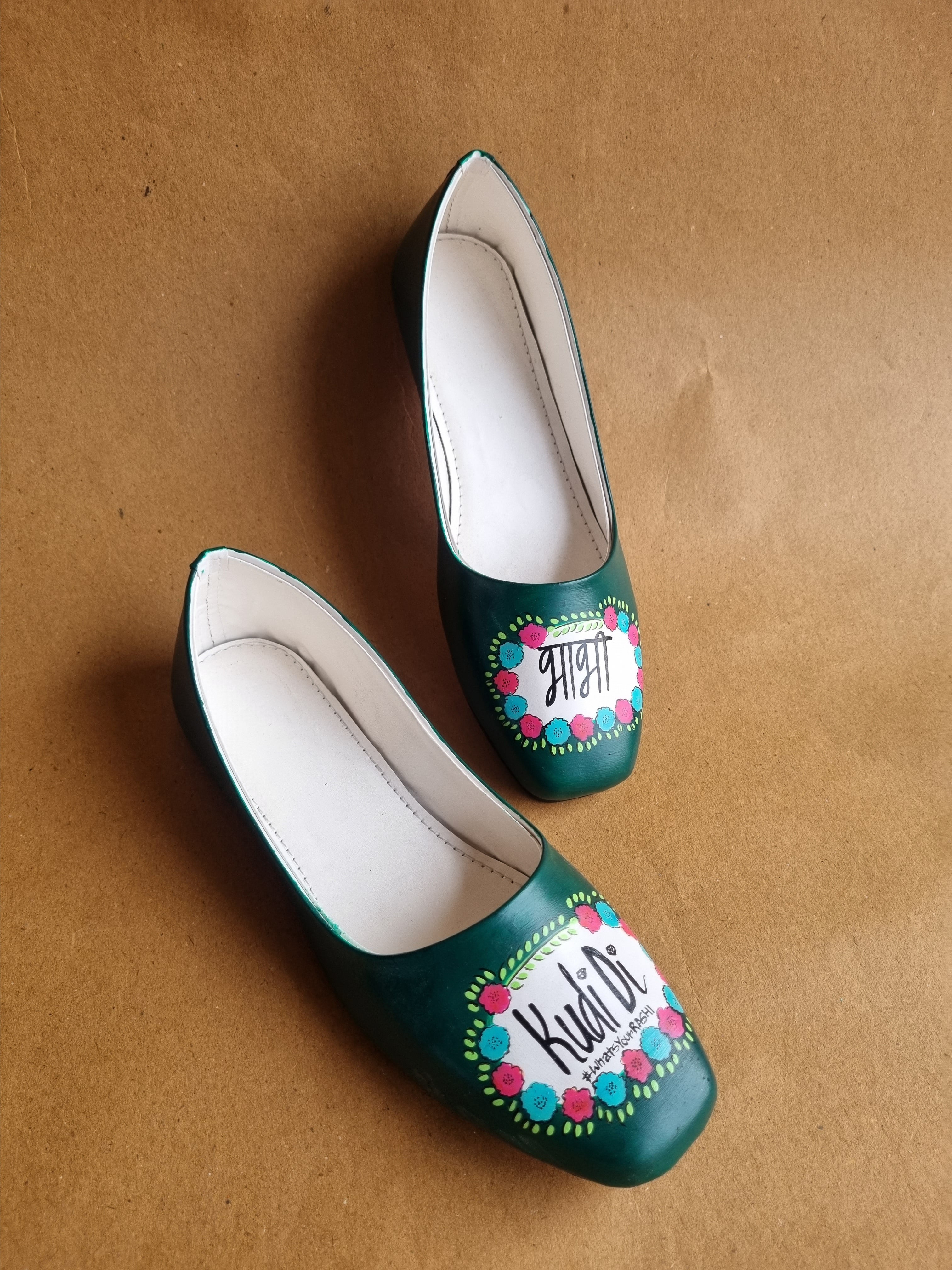 Emerald green round toe Jutti