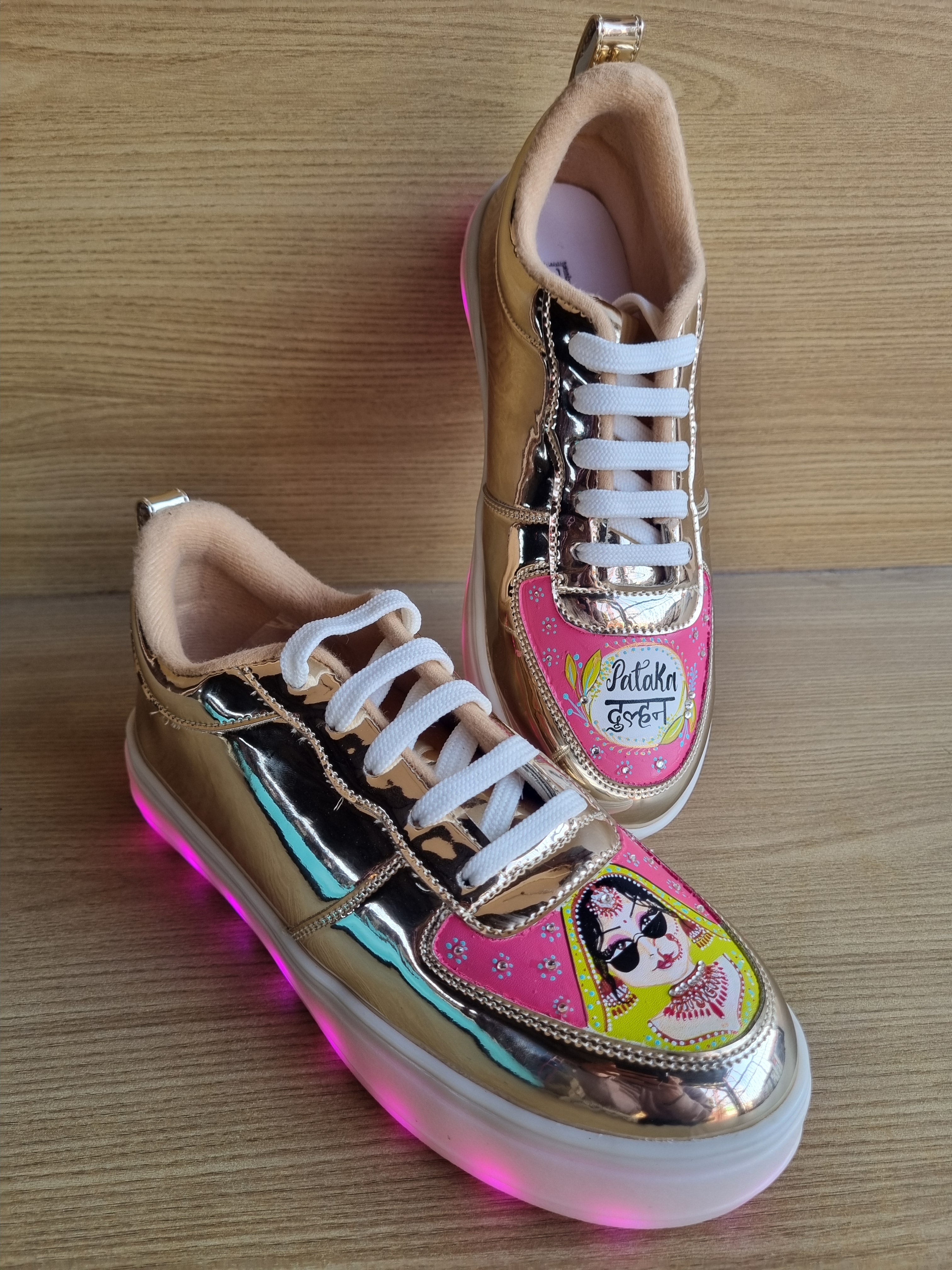 LED RECHARGEABLE GOLDEN BRIDAL  sneakers