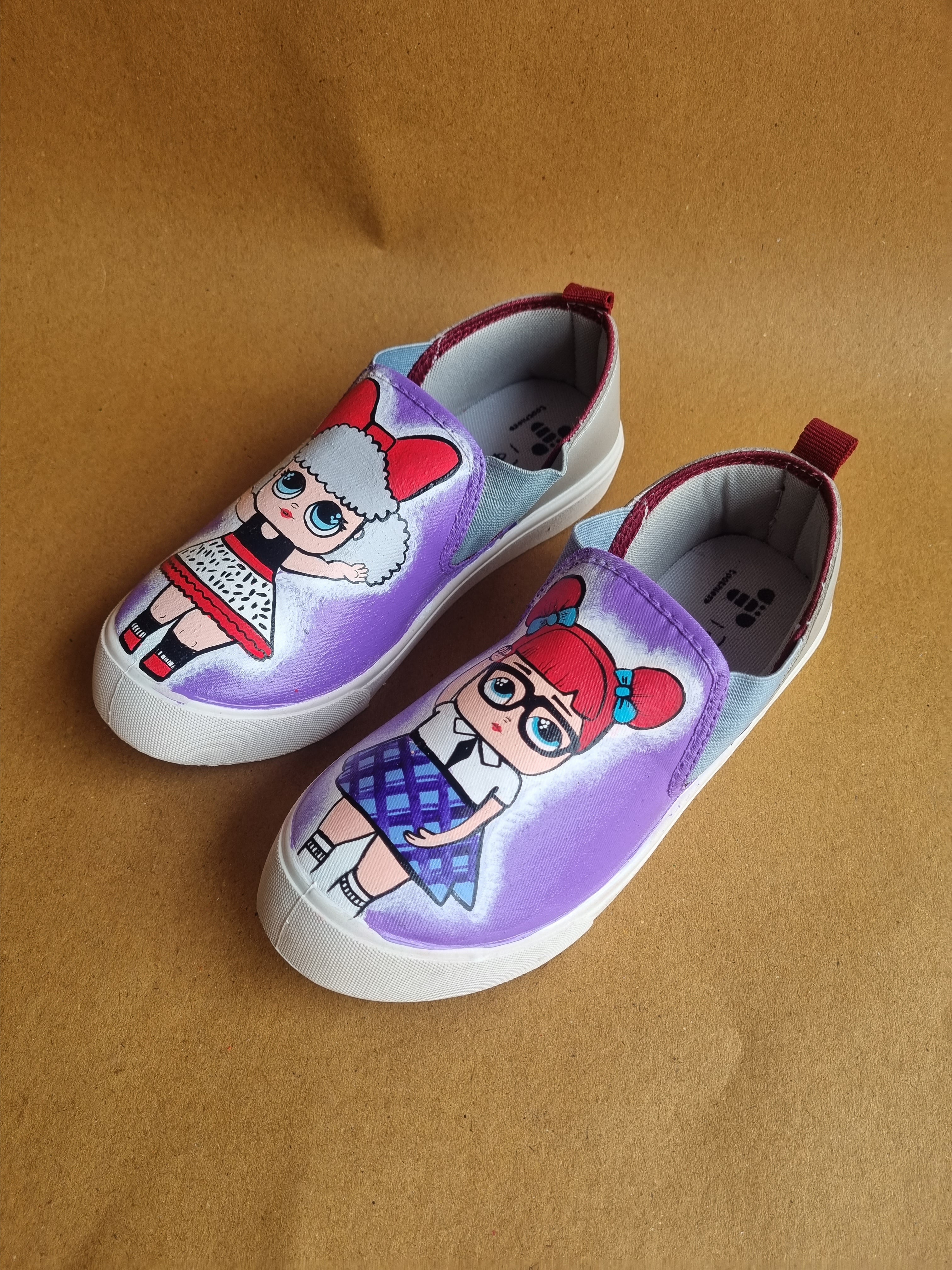 lol dolls lavender Slip-Ons