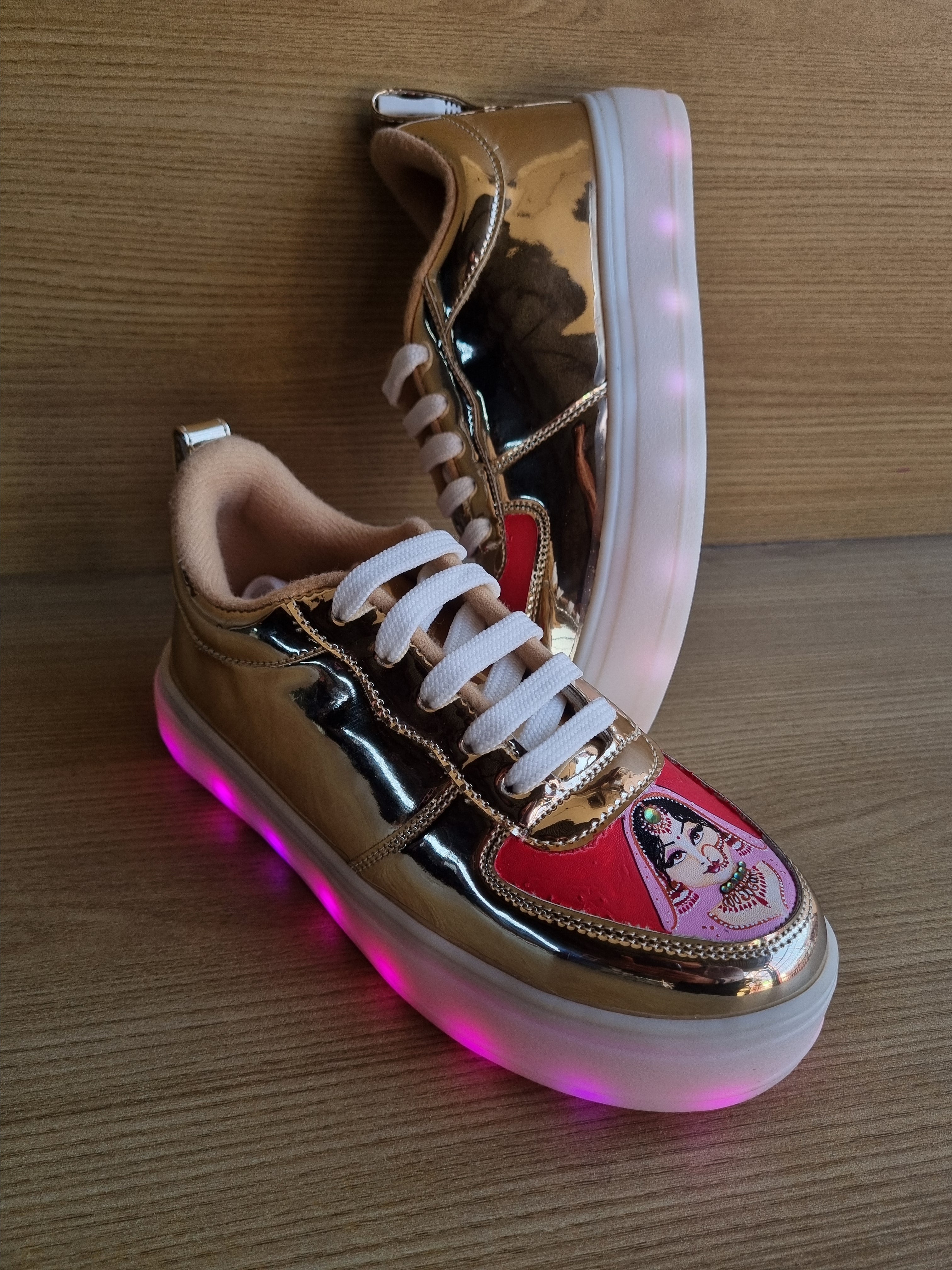 LED RECHARGEABLE GOLDEN BRIDAL  sneakers
