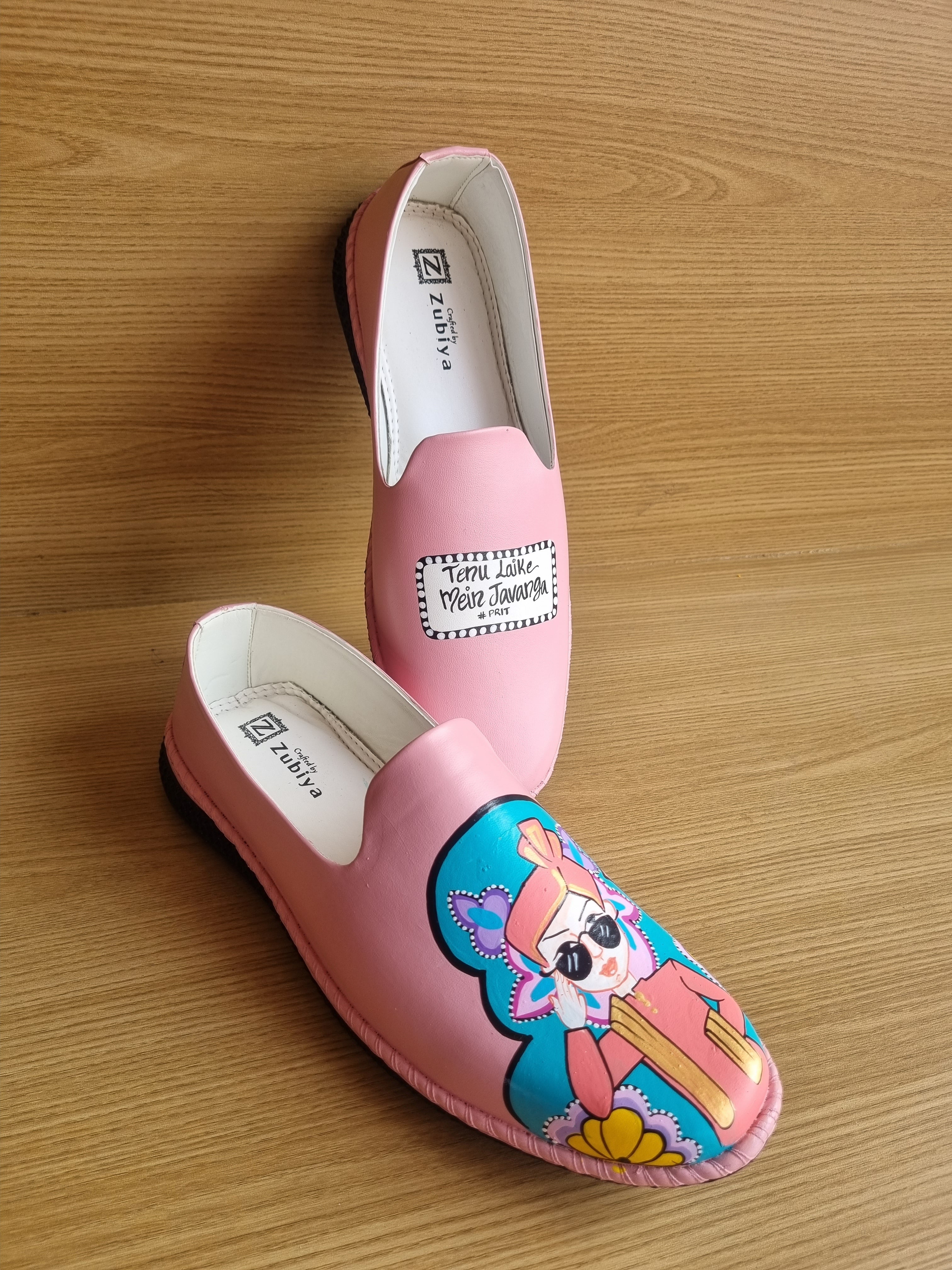 Pastel pink  dulha mojris