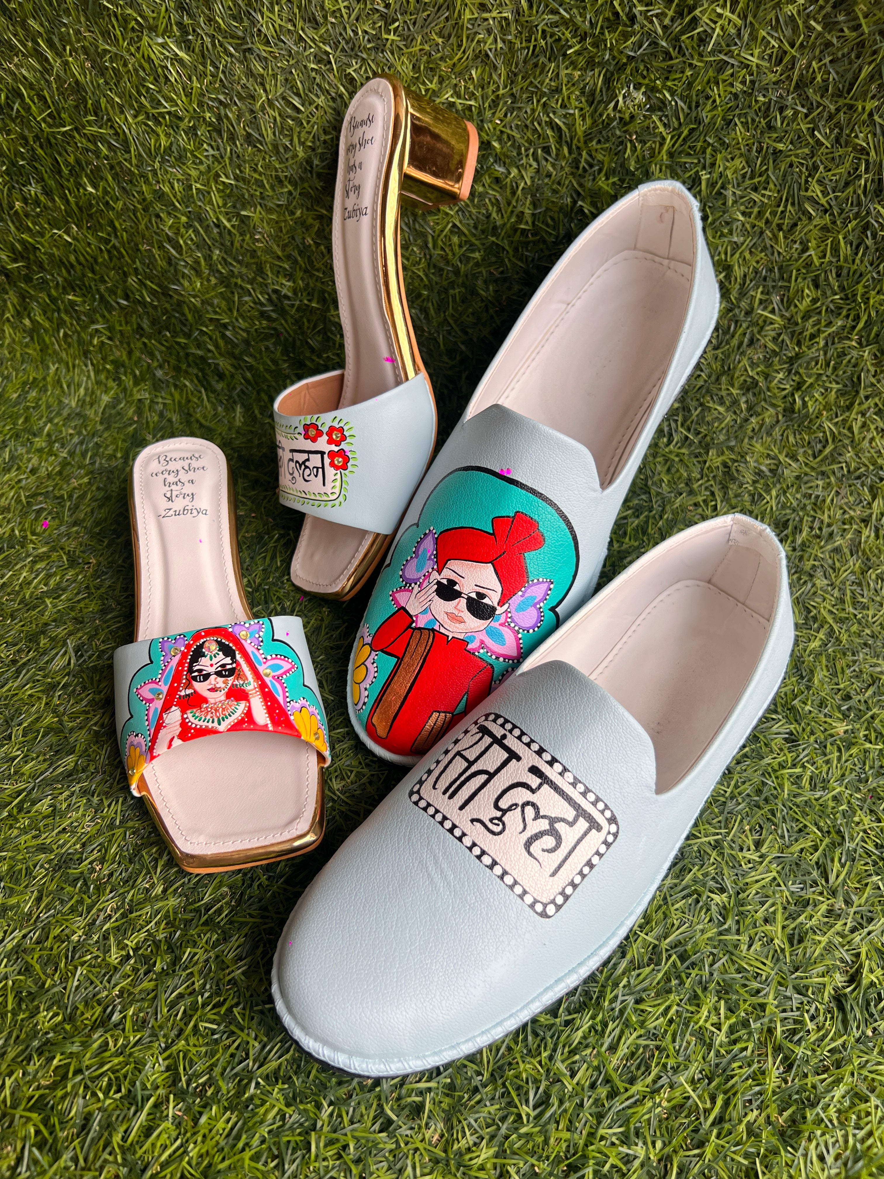 Nautanki - sant powder blue swag couple combo