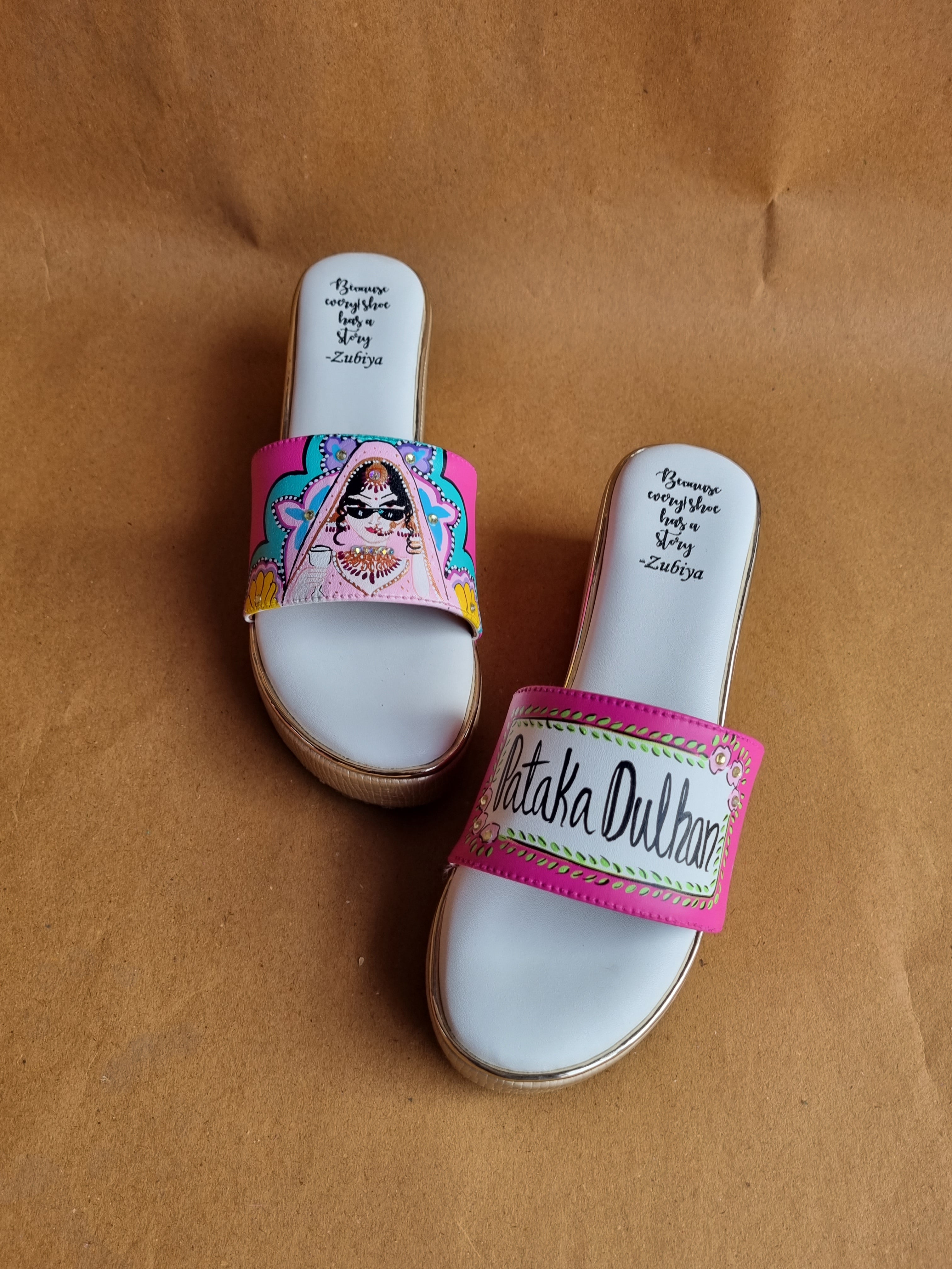 hot pink men’s Mojris - 2.5 inch golden wedges couple combo