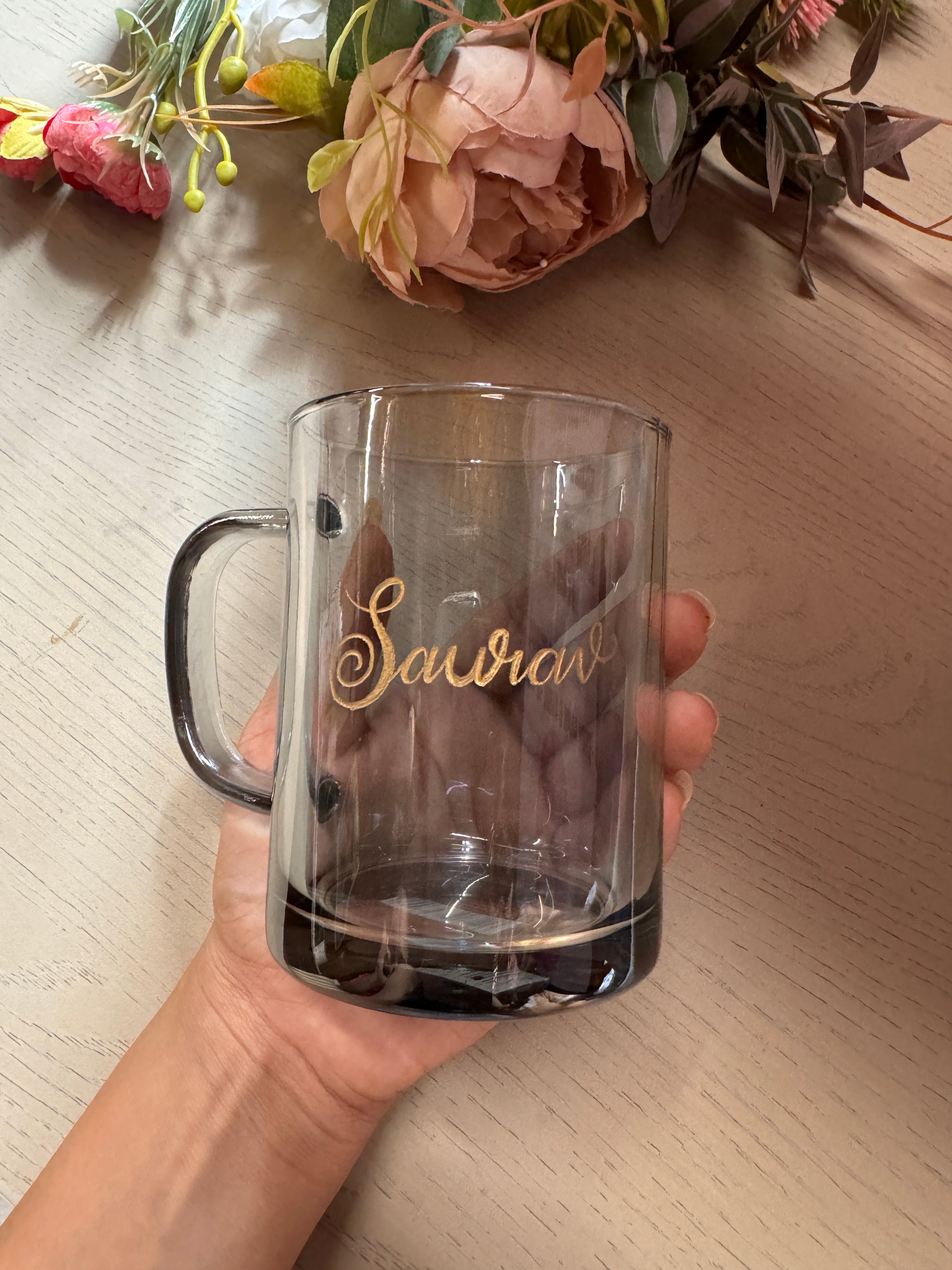 Black Engraved coffee mug(microwave safe)