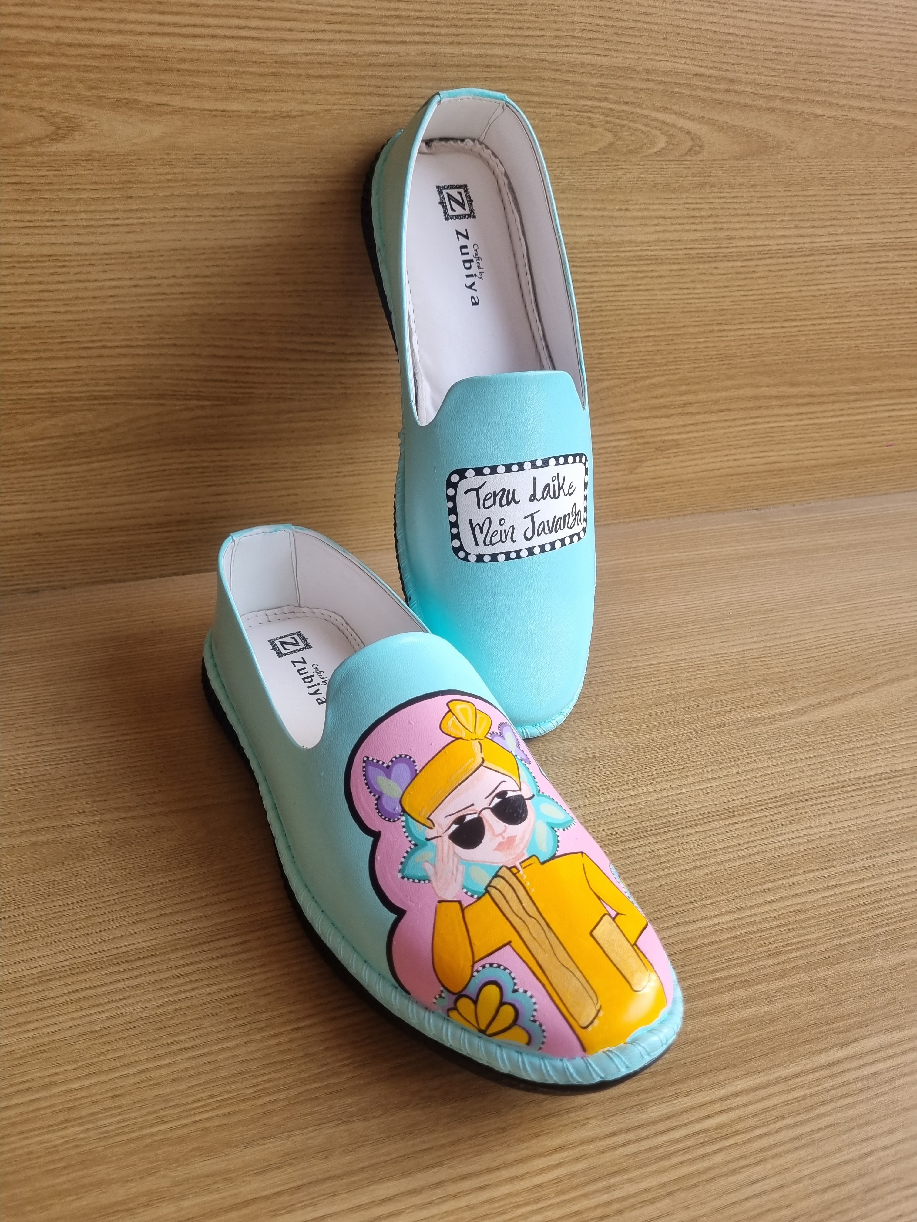 Aqua blue  men’s Mojris -2 inch mules couple combo