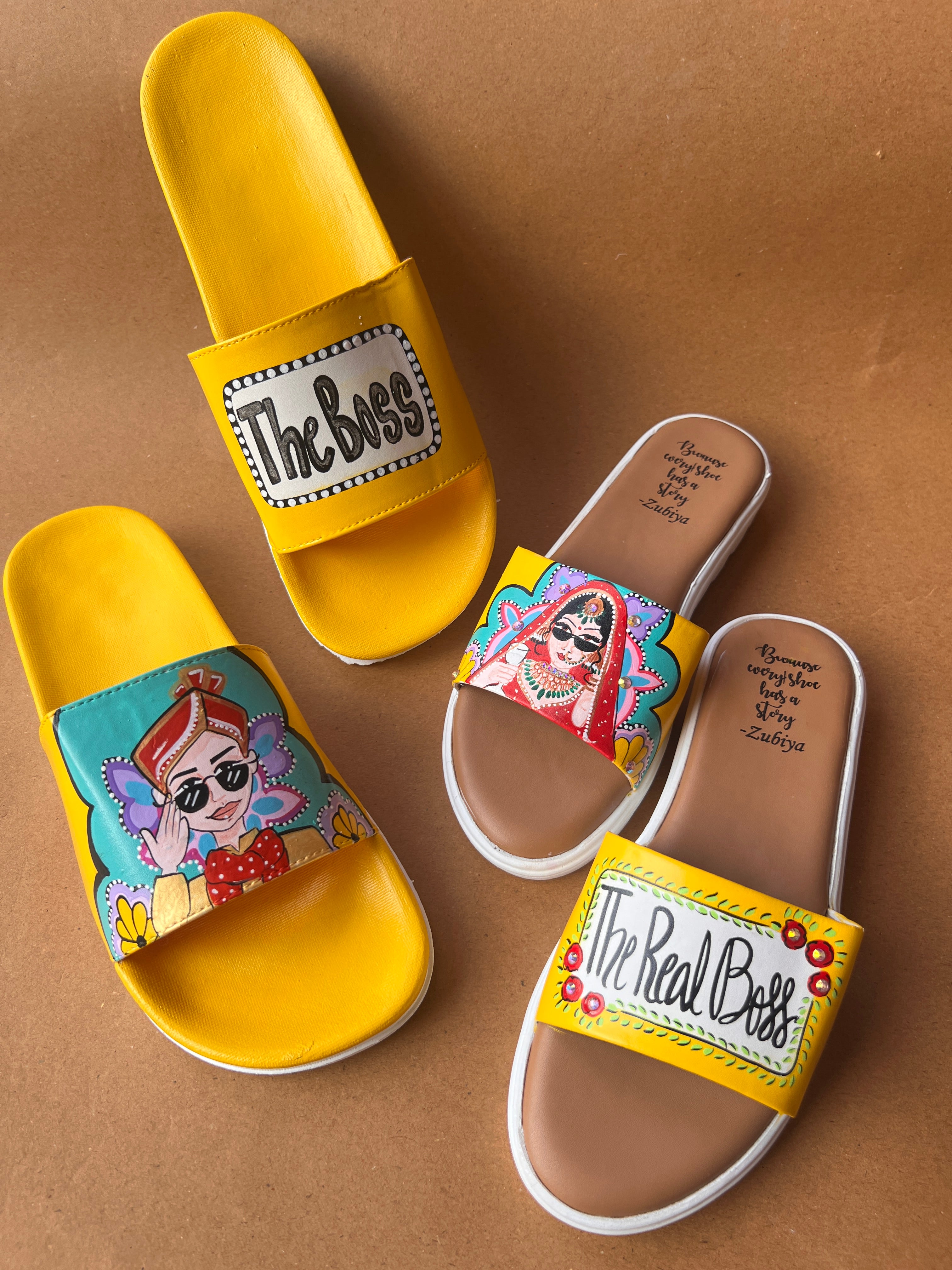 Yellow Swag Couple Flats Combo