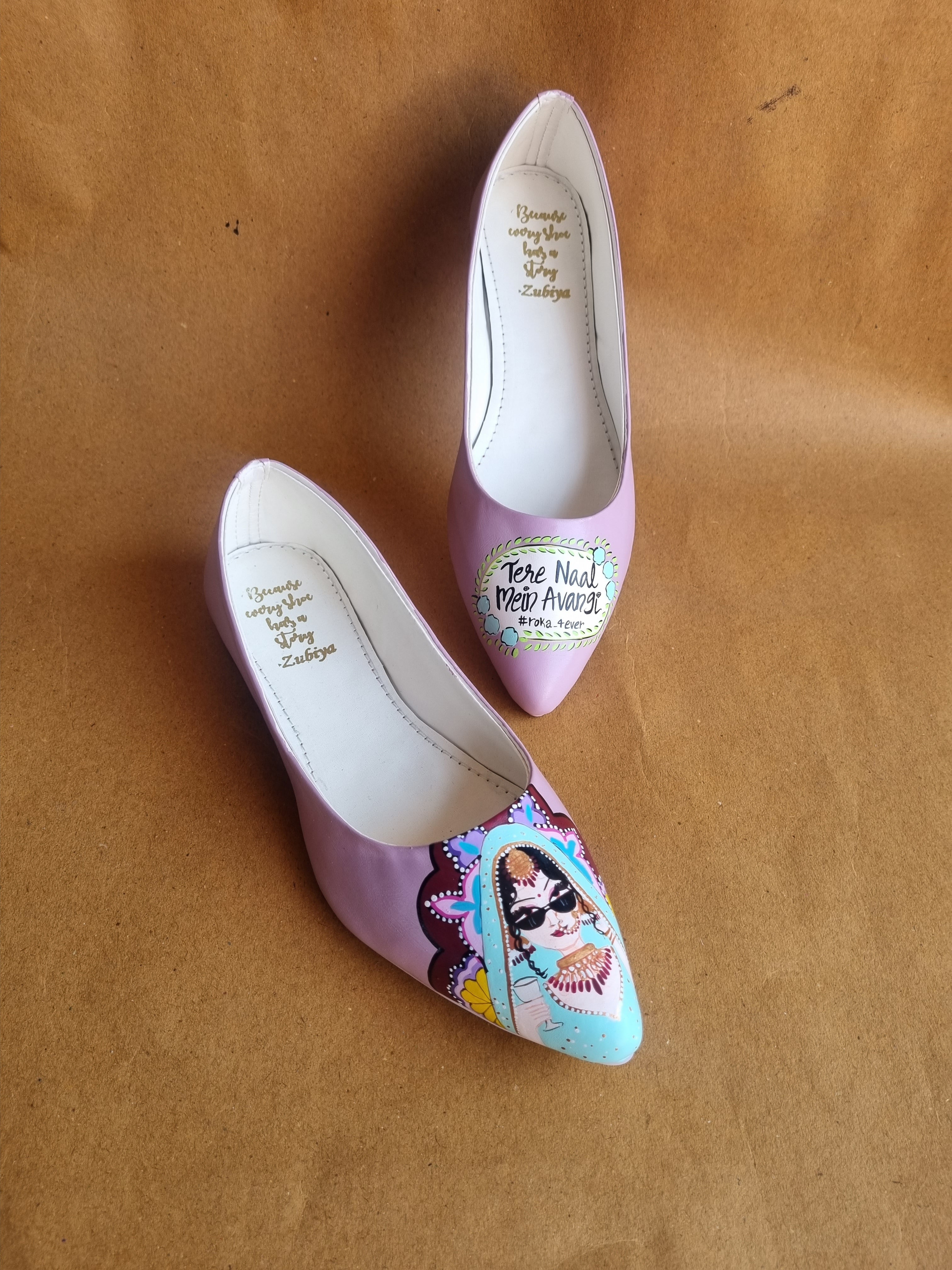 Onion pink swag dulhan pointed juttis