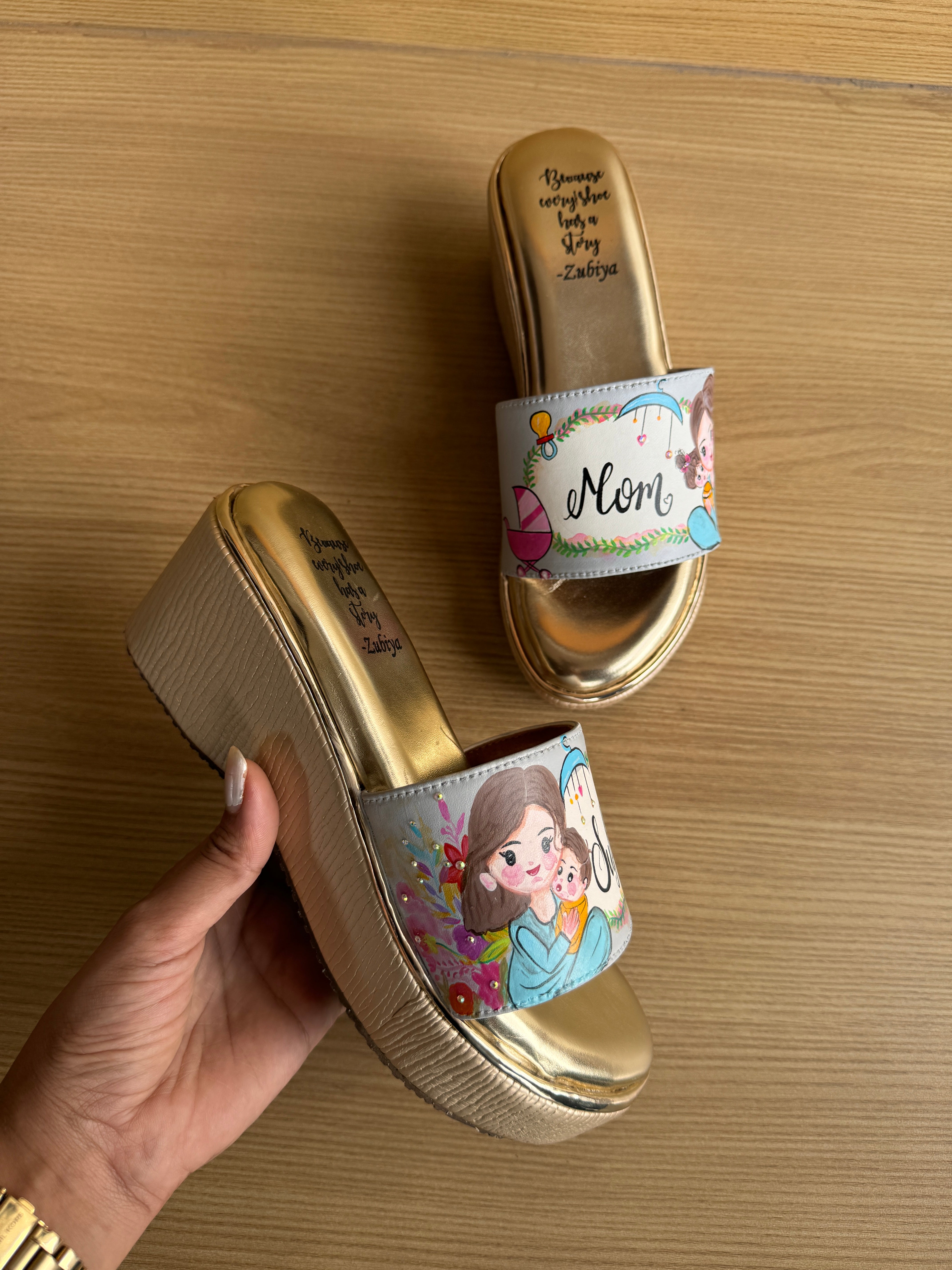 Super mom 3 inch wedges heels