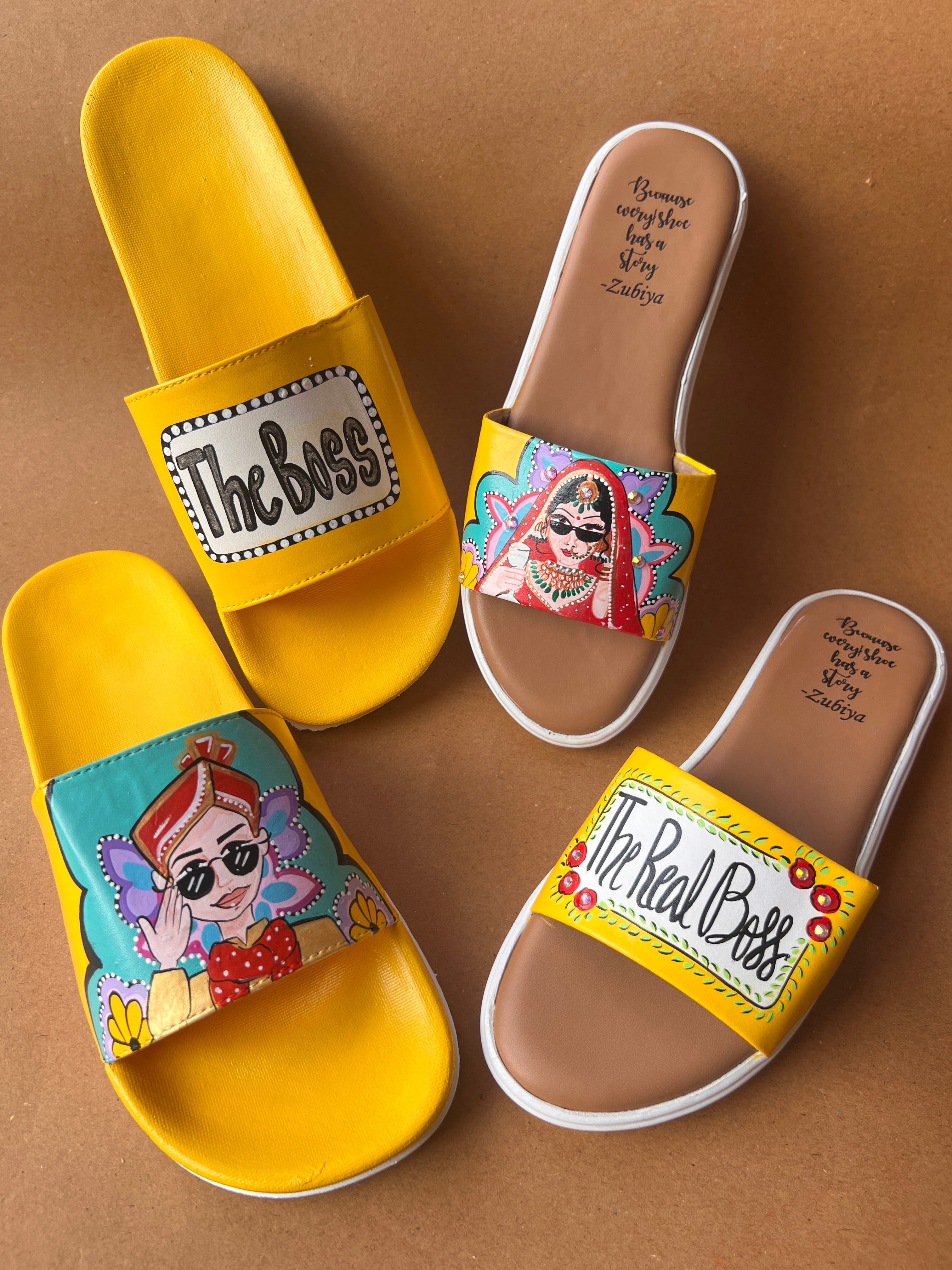 Yellow Swag Couple Flats Combo