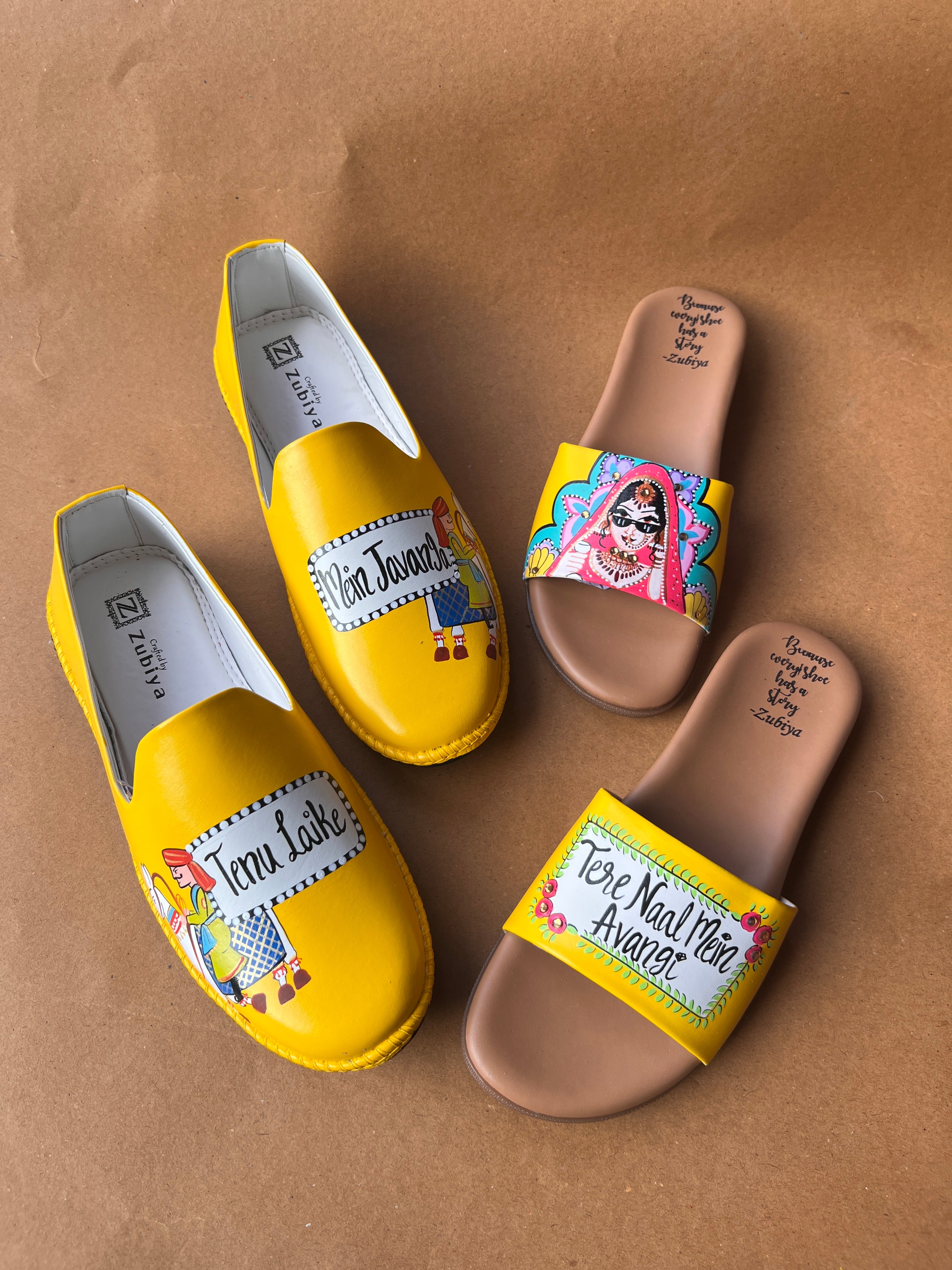 yellow juttis-slider couple combo