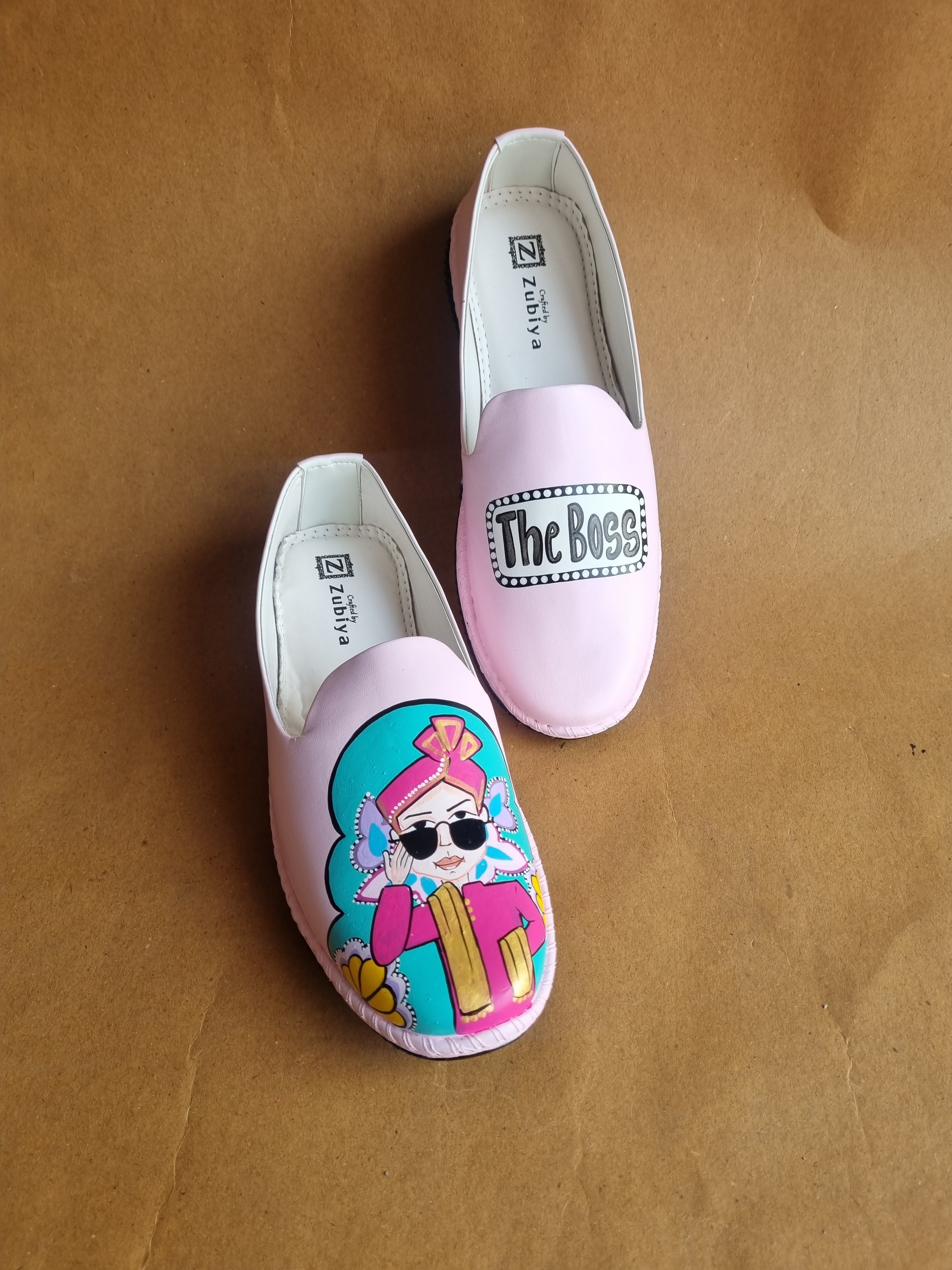 Baby pink men’s Mojris - 3.5 inch wedges couple combo