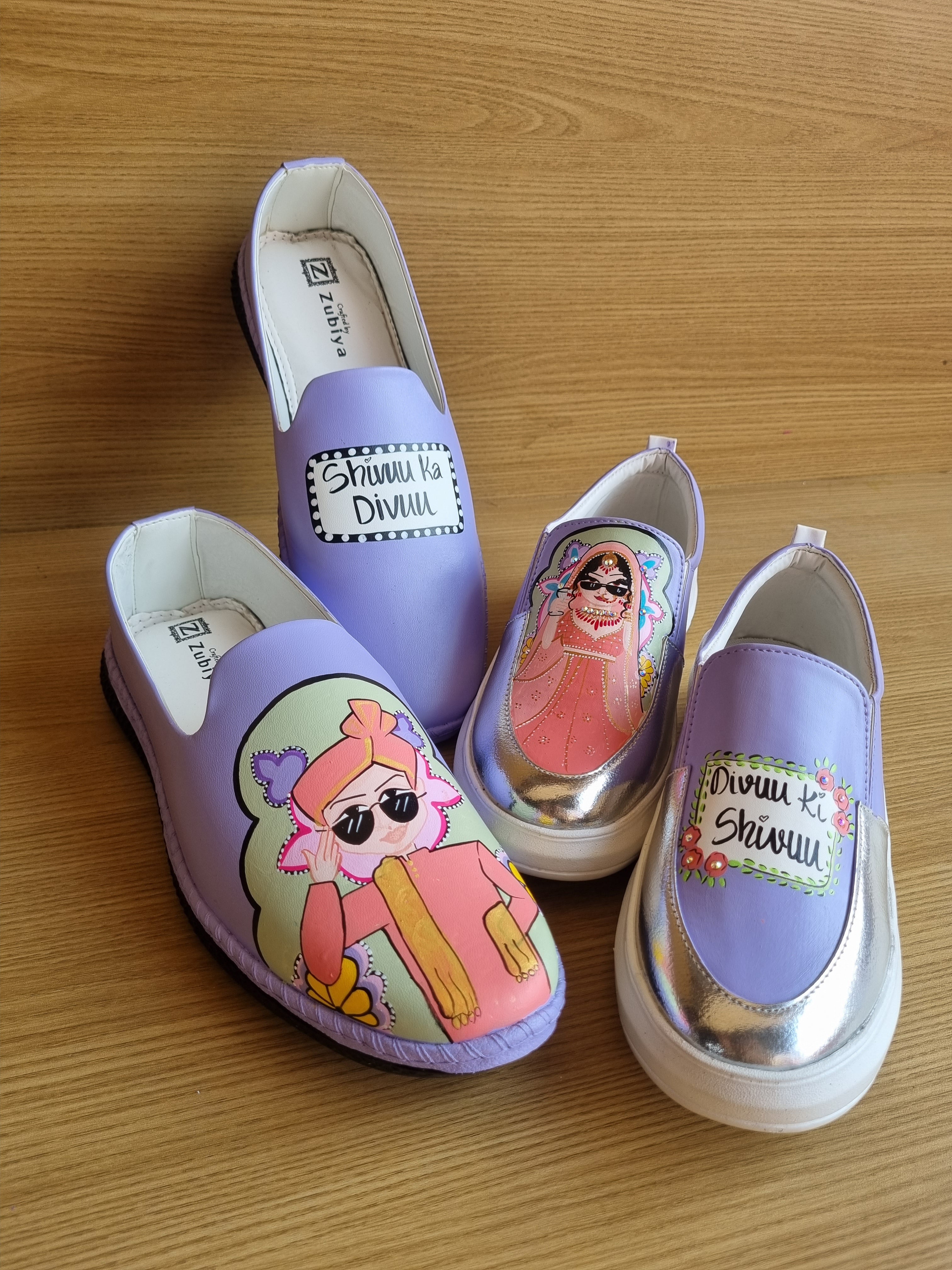 Lavender mojri- sneakers couple Combo