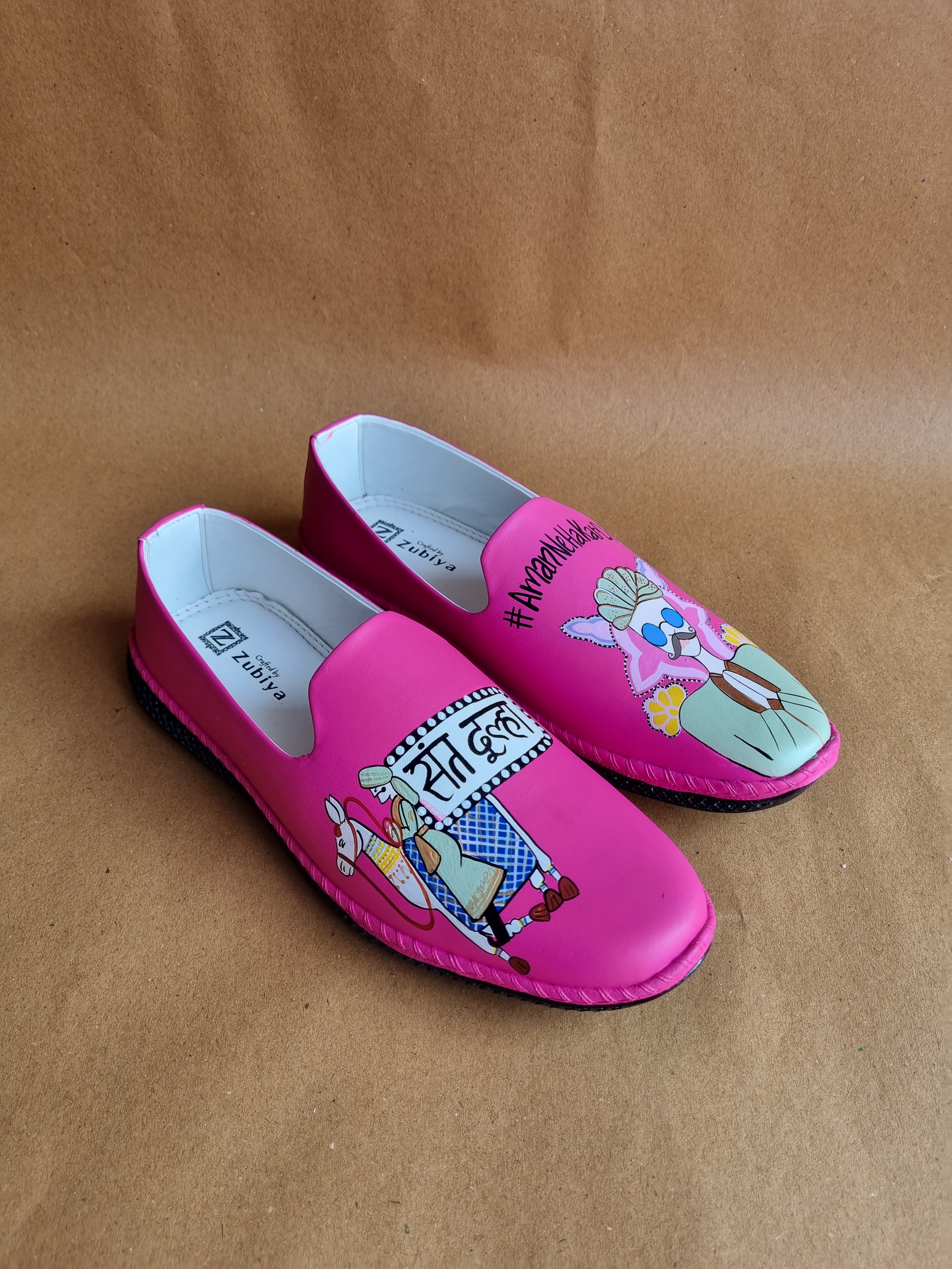 Rajasthani hot pink Mojris