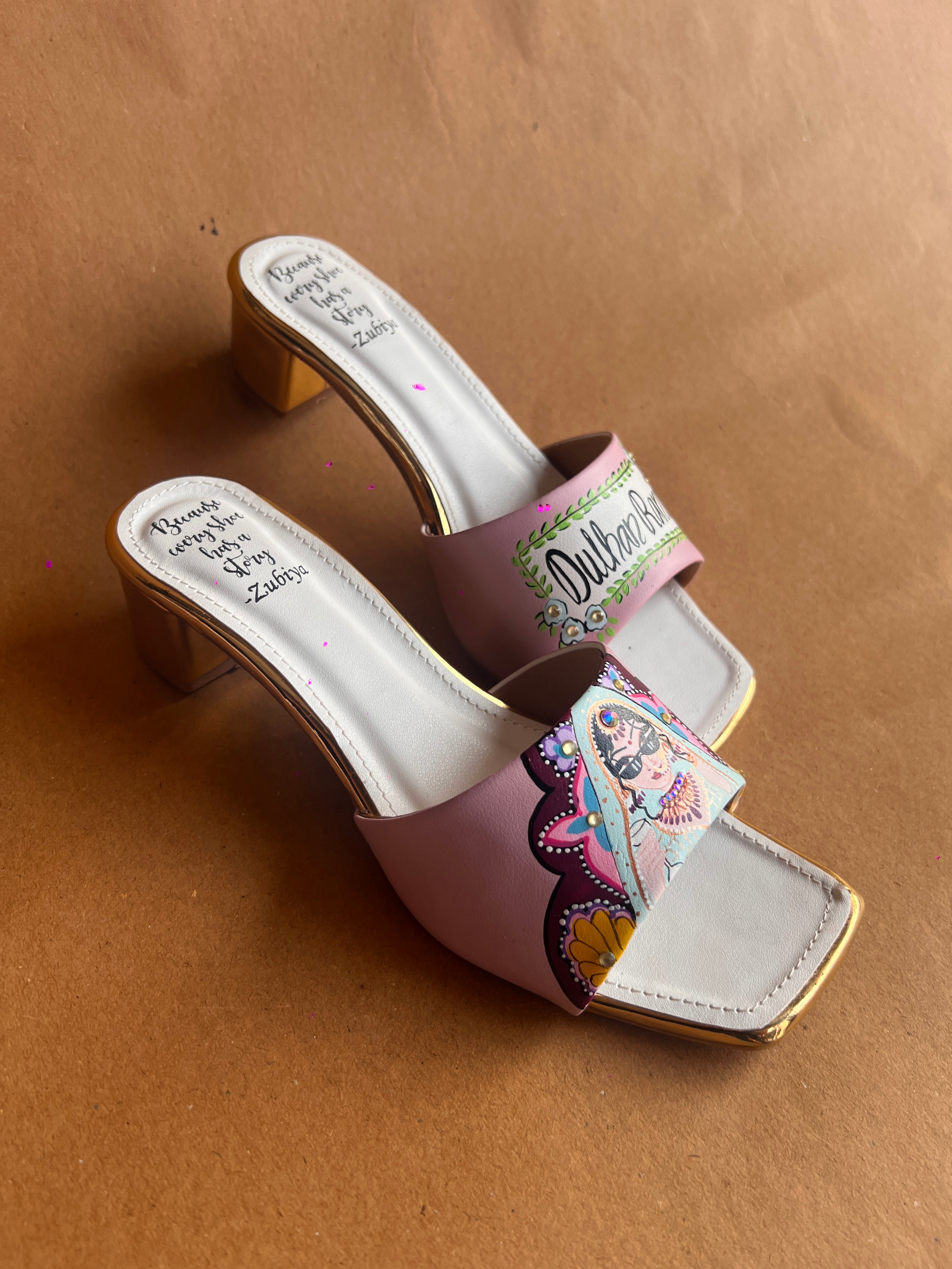 Onion pink swag dulhan Artwork Heels