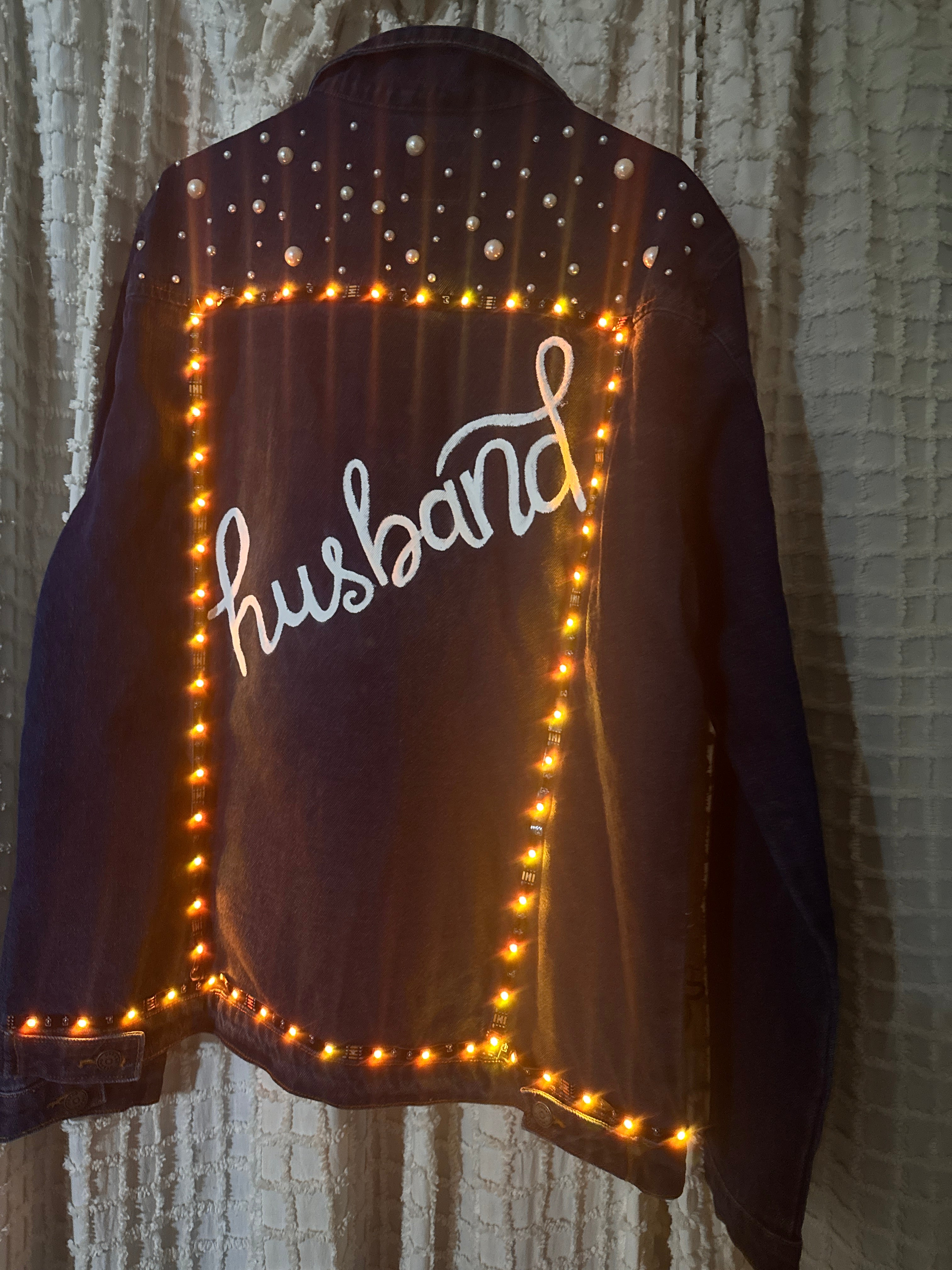 Husband Pearl Denim jacket with LED lights