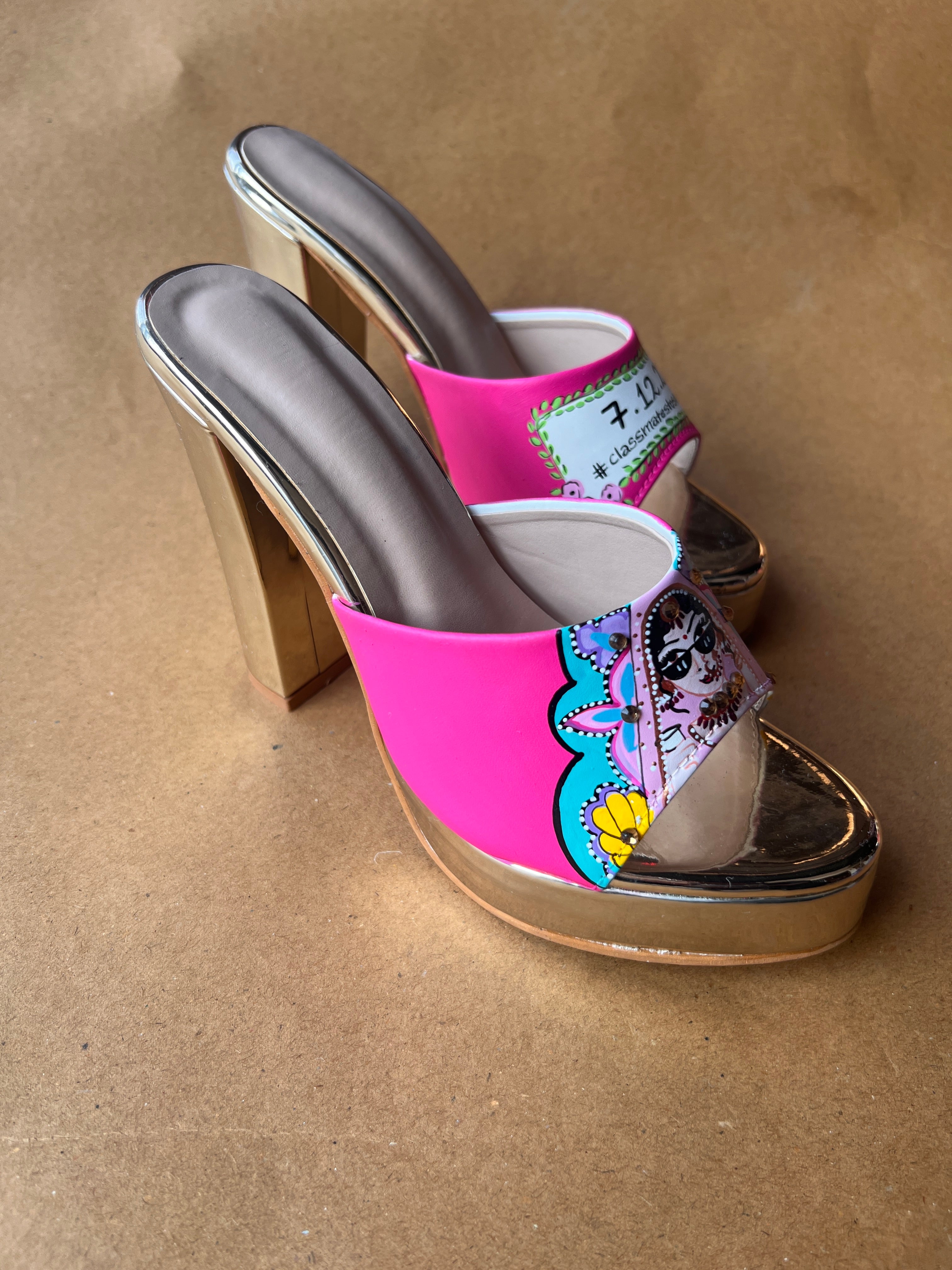 Hot pink swag dulhan 5'inch heels